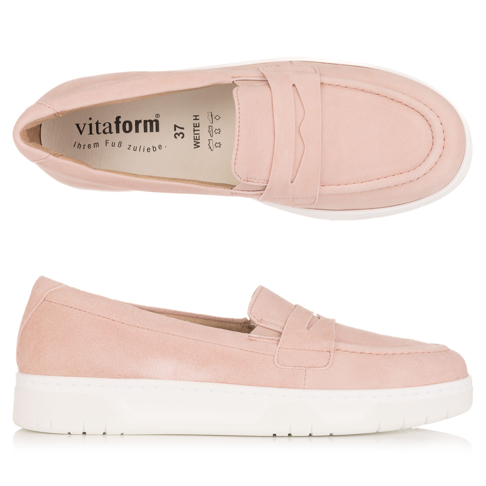 B-Ware VITAFORM Damen-Slipper Samtziege Trense