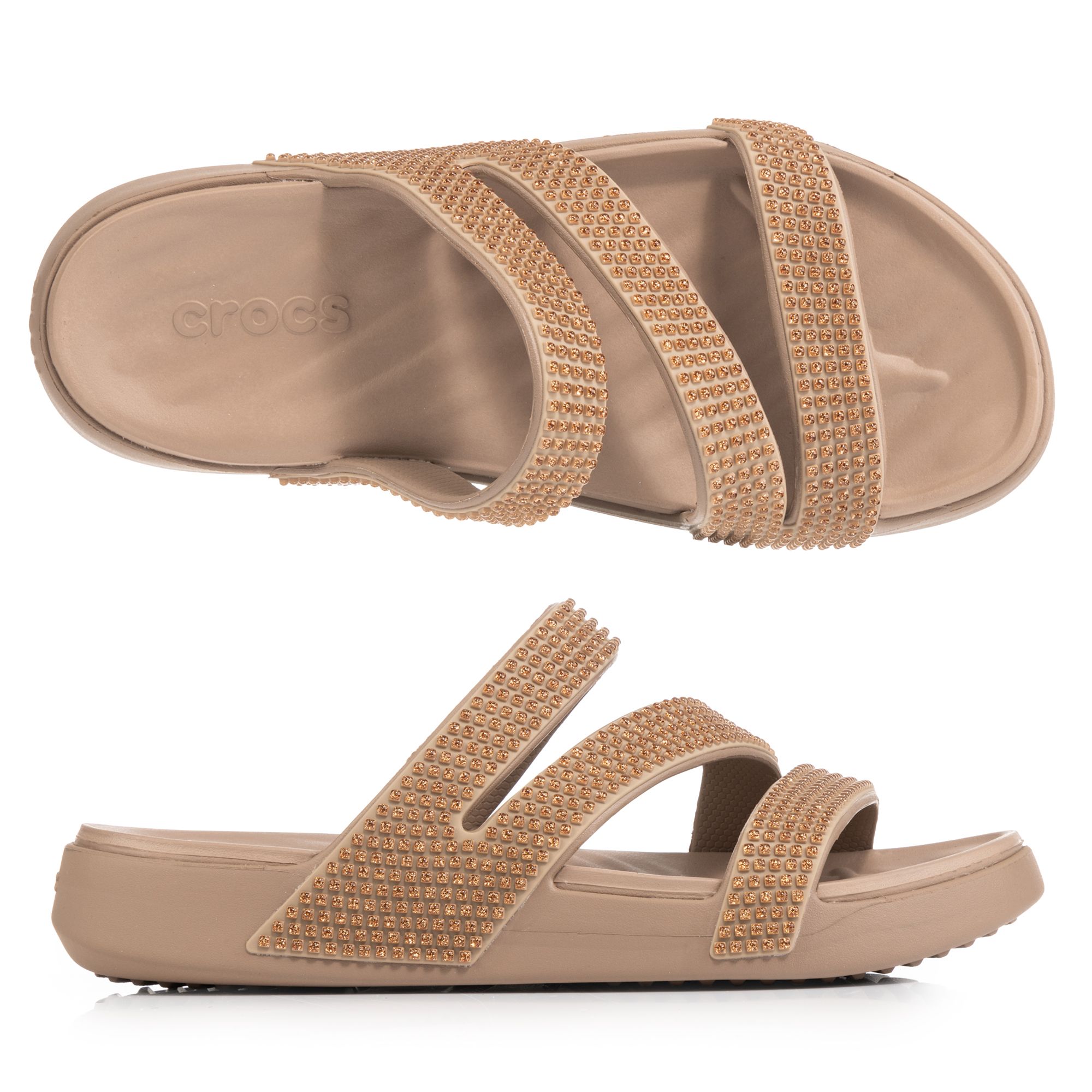 B-Ware CROCS™ Damen-Pantolette Getaway Gems Strappy Absatz 3,5cm