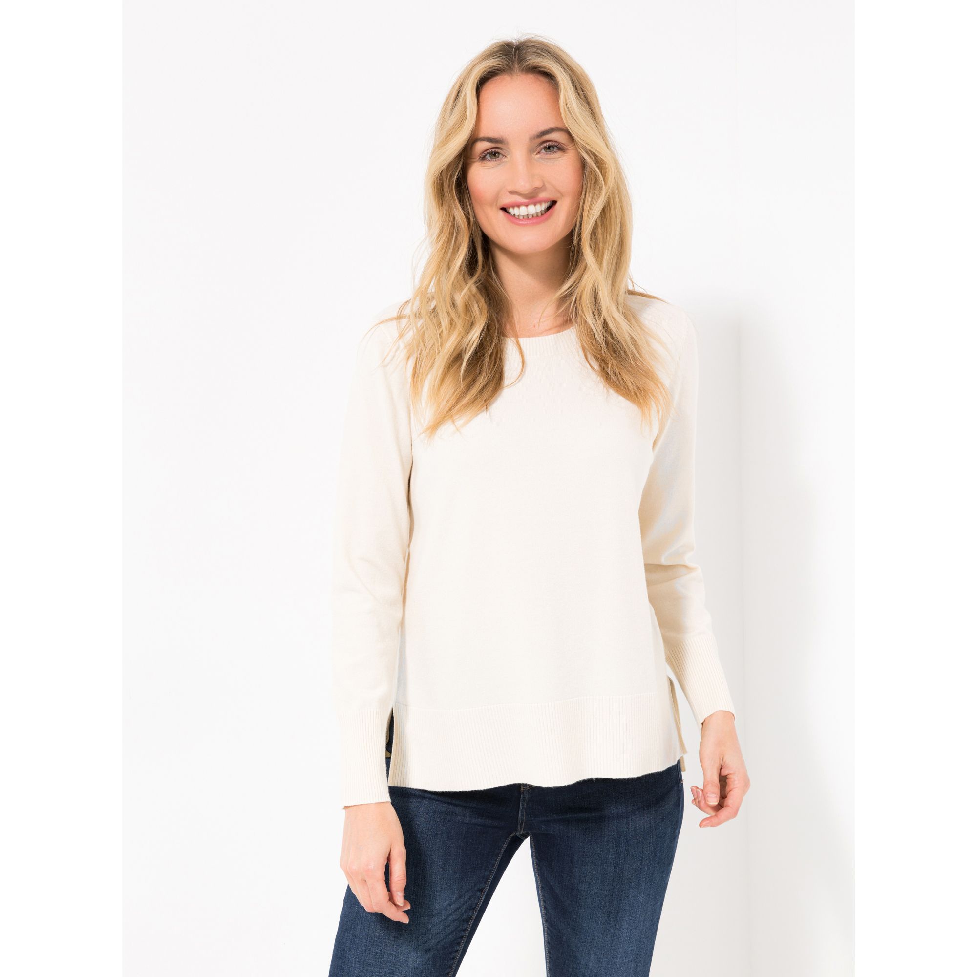 B-Ware ANNI FOR FRIENDS Pullover, 1/1-Arm Rundhalsausschnitt lange Seitenschlitze