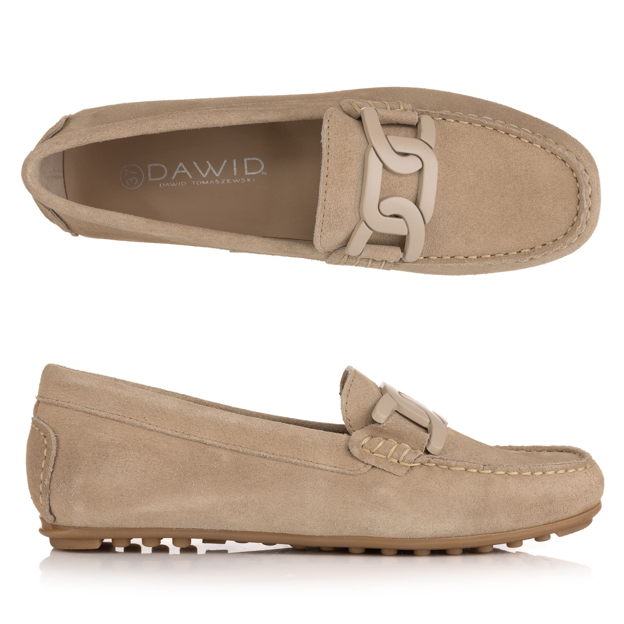 B-Ware DAWID by Dawid Tomaszewski Damen Mokassin Veloursleder