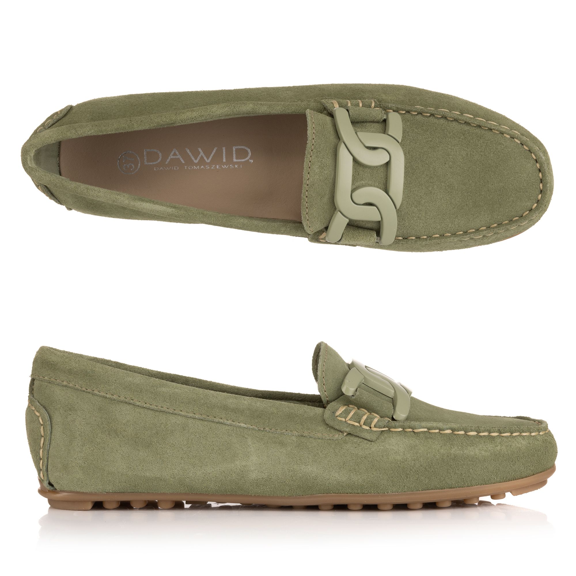 B-Ware DAWID by Dawid Tomaszewski Damen Mokassin Veloursleder