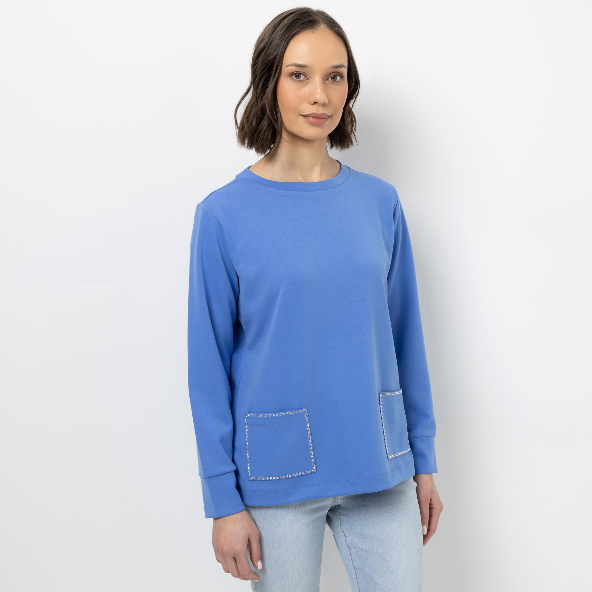 B-Ware STEFFEN SCHRAUT Sweatshirt Rundhalsausschnitt Glitzerdetails