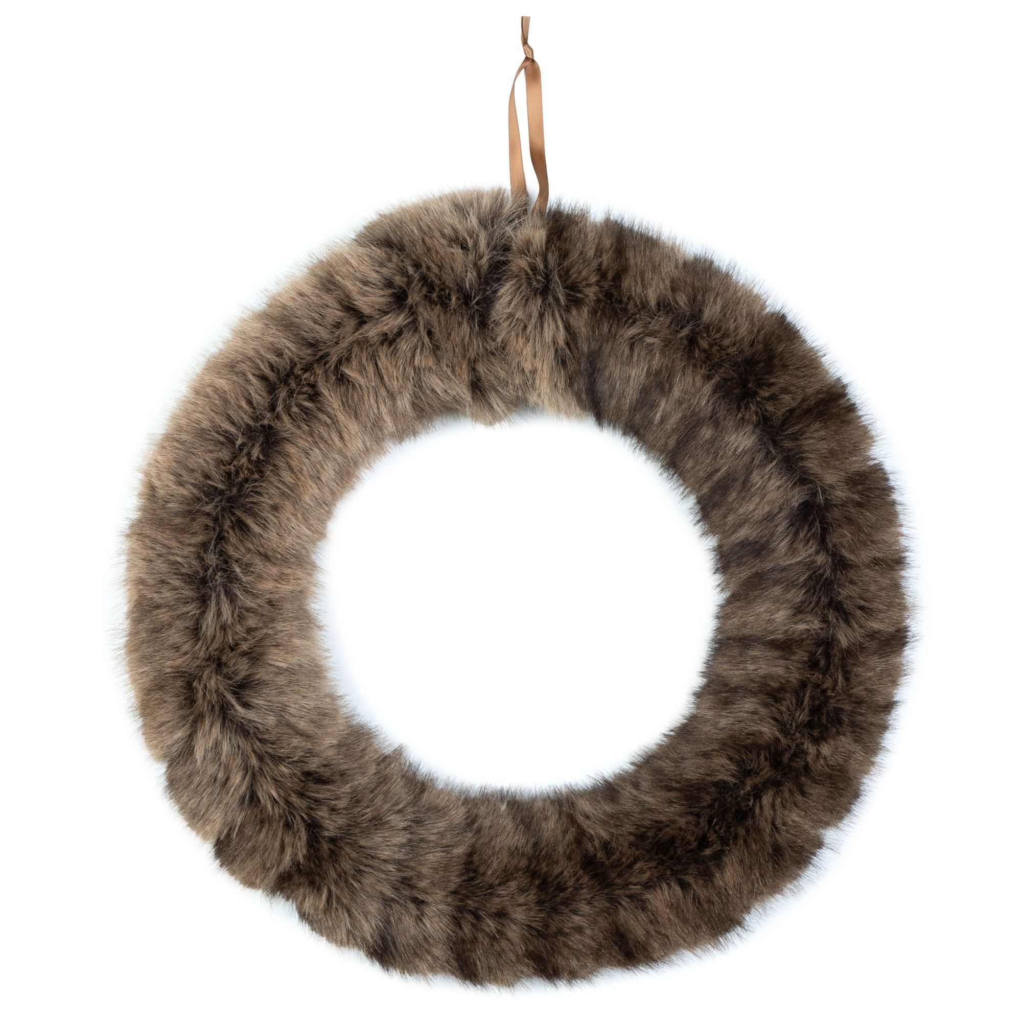 B-Ware MONT CHALET Kranz Webpelz-Fellimitat rund, Ø ca. 40cm