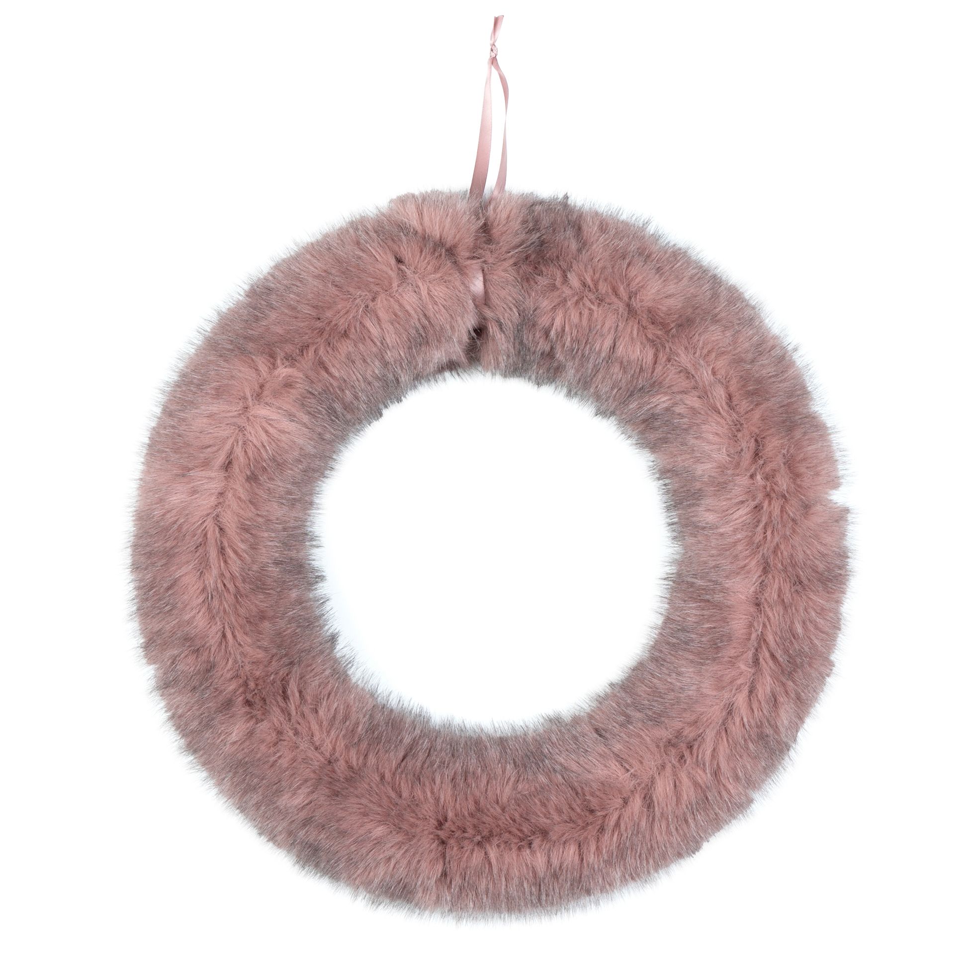 B-Ware MONT CHALET Kranz Webpelz-Fellimitat rund, Ø ca. 40cm