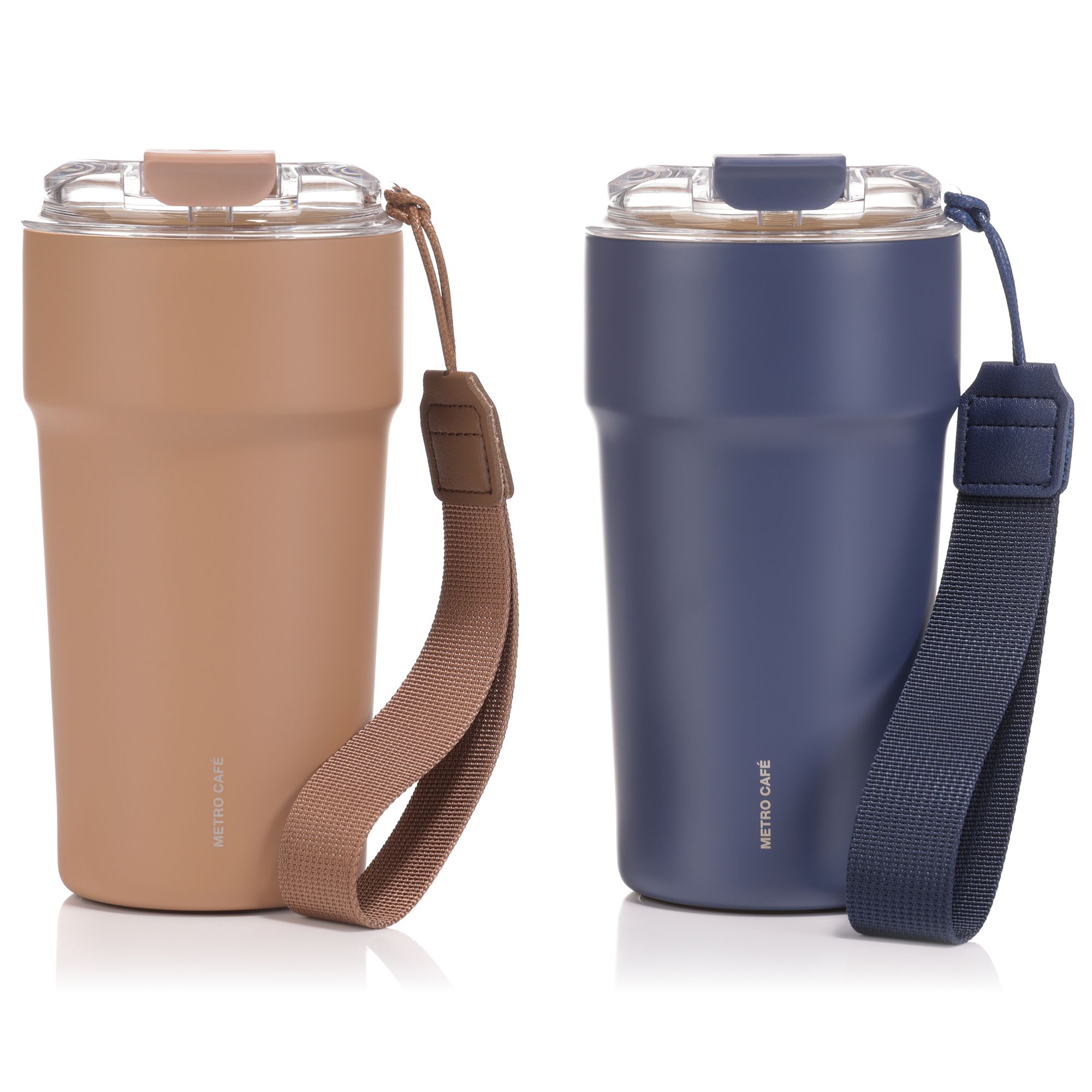 B-Ware LocknLock 2 Thermobecher mit Keramikbeschichtung inkl. Trageriemen