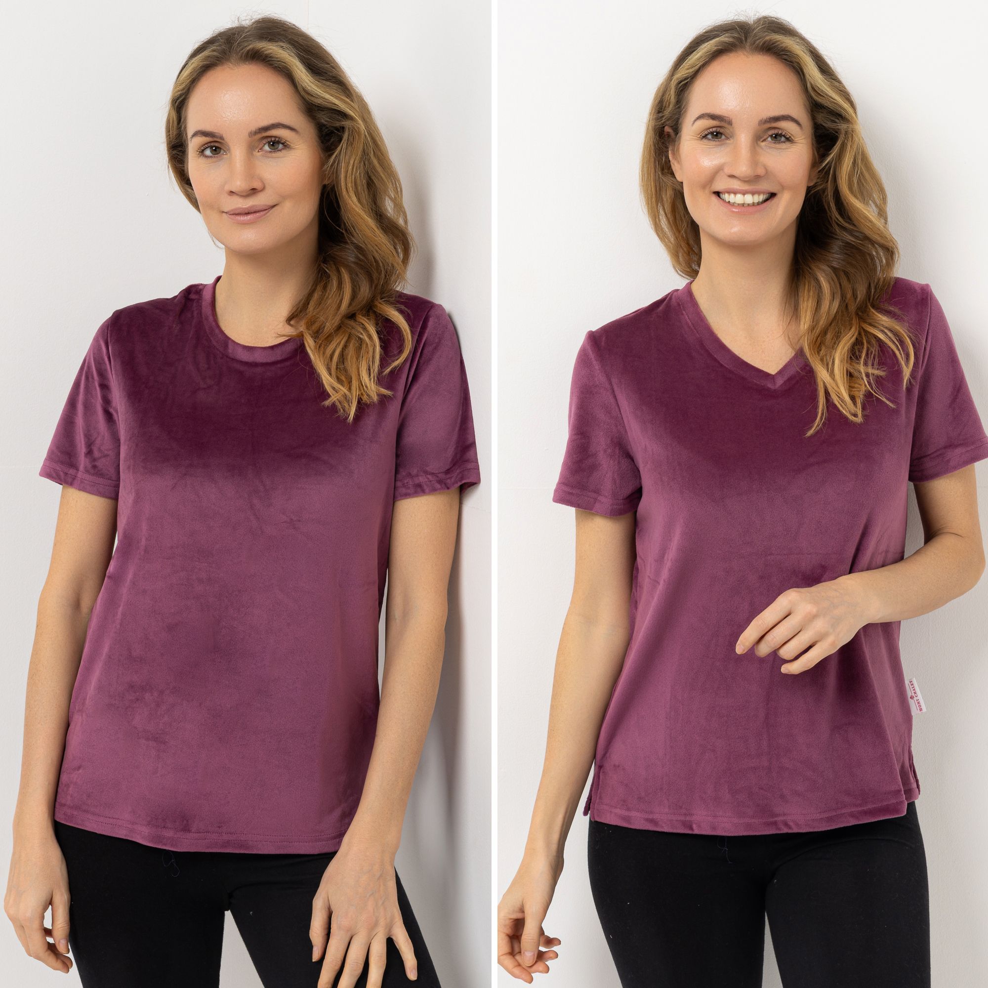 B-Ware MONT CHALET 2 T-Shirts uni Mikrofaser Samtfell