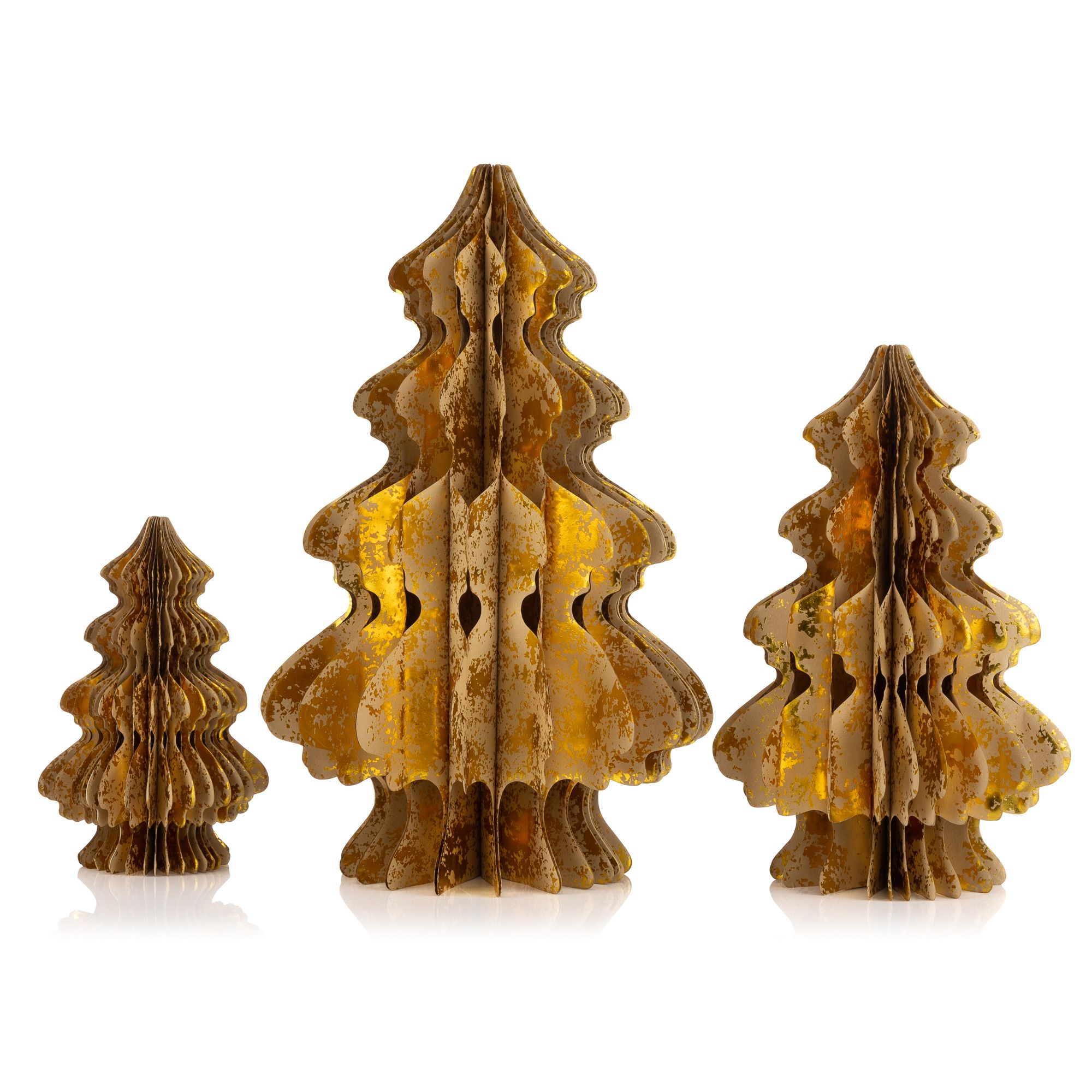 B-Ware ABELLA Xmas Honeycomb Dekoset 3 Tannenbäume aus Papier