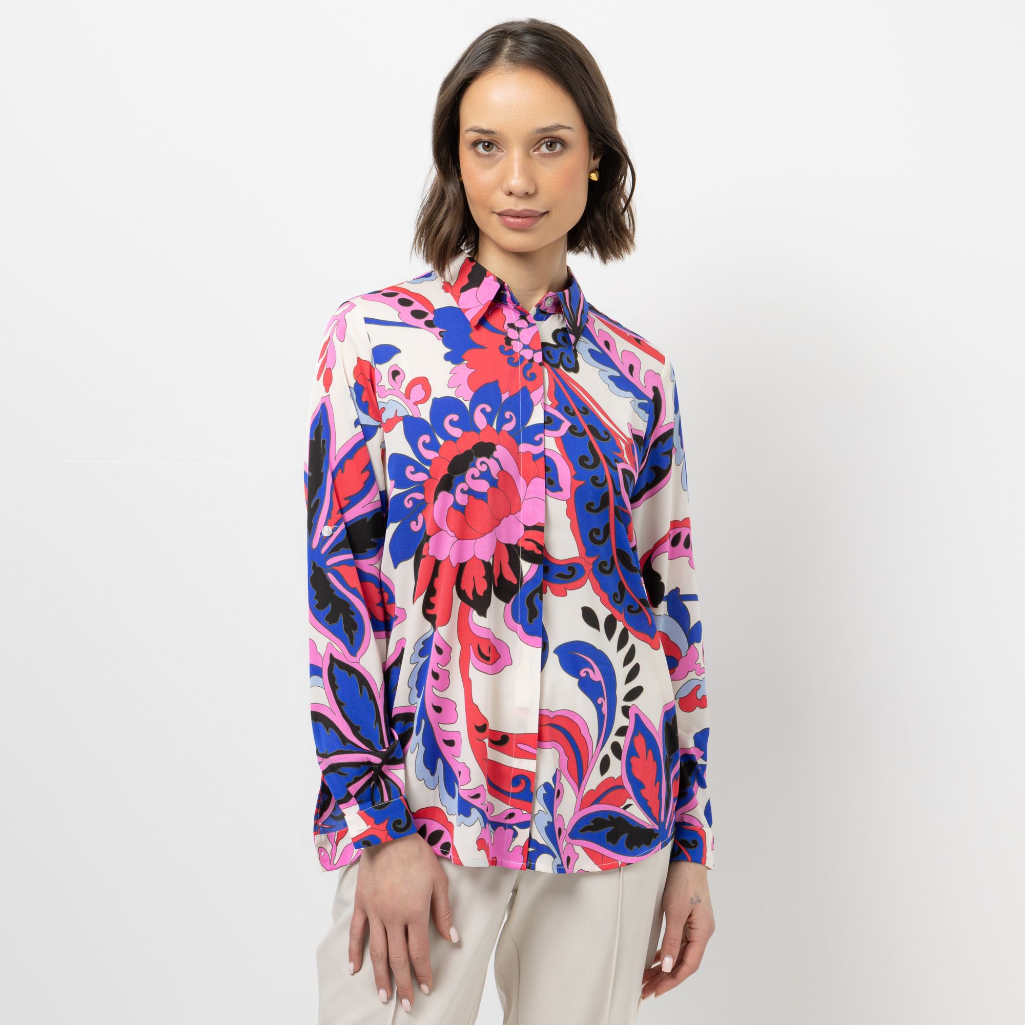 B-Ware STEFFEN SCHRAUT Bluse 1/1-Arm Armriegel mit Knopf verdeckte Knopfleiste