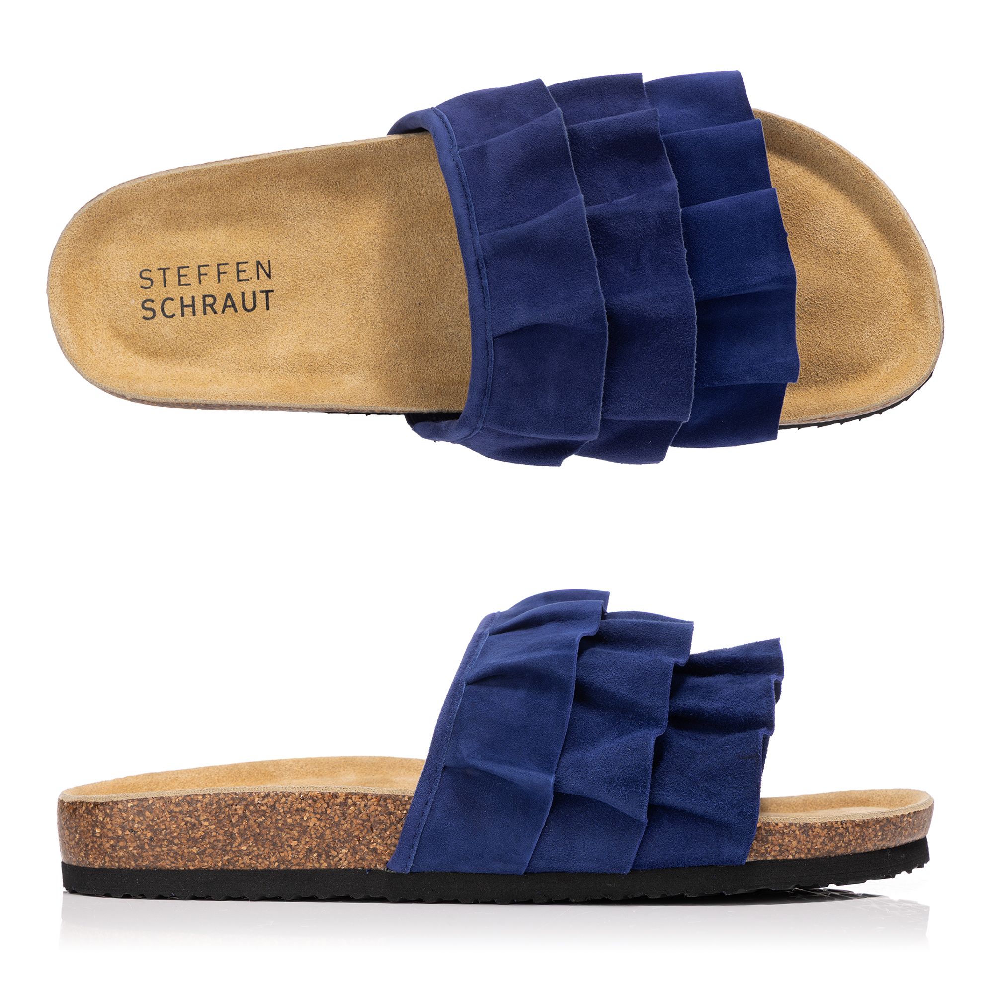 B-Ware STEFFEN SCHRAUT Pantolette Veloursleder Weite G