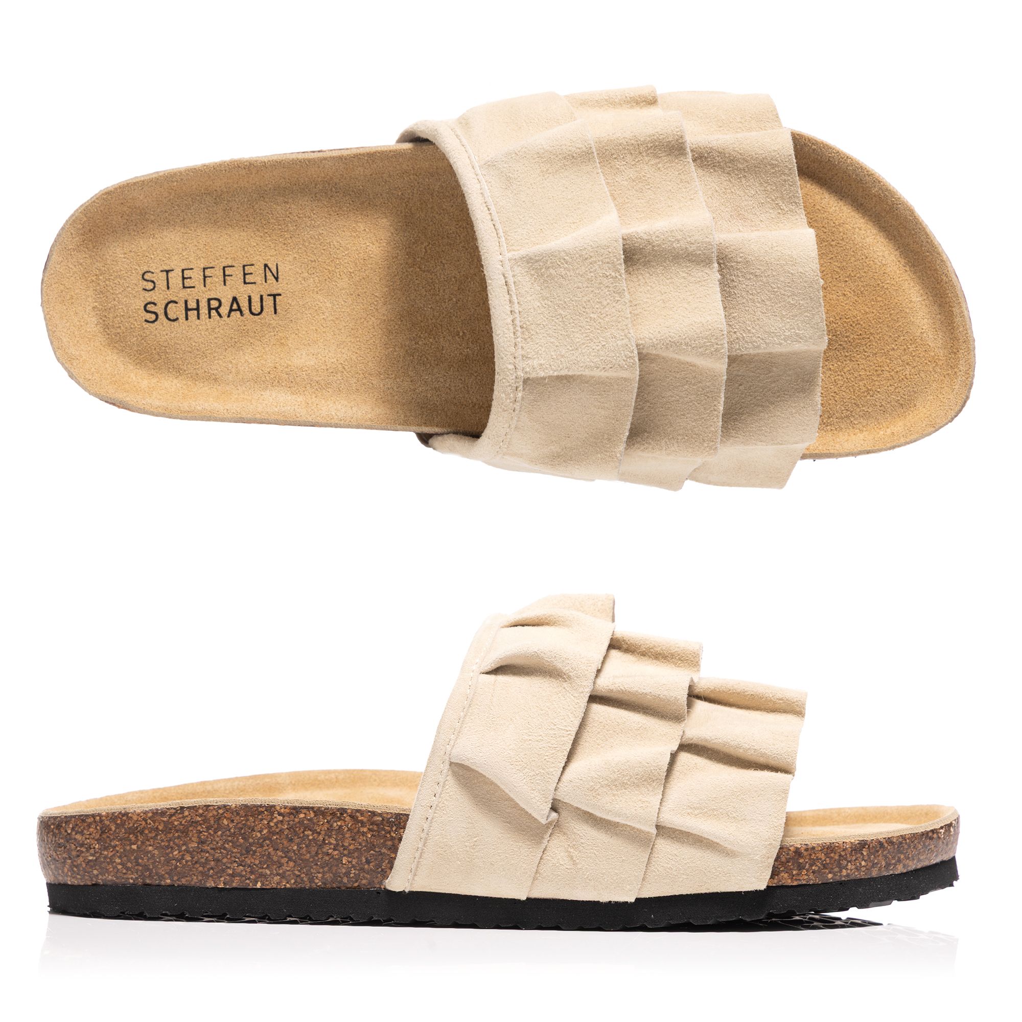 B-Ware STEFFEN SCHRAUT Pantolette Veloursleder Weite G