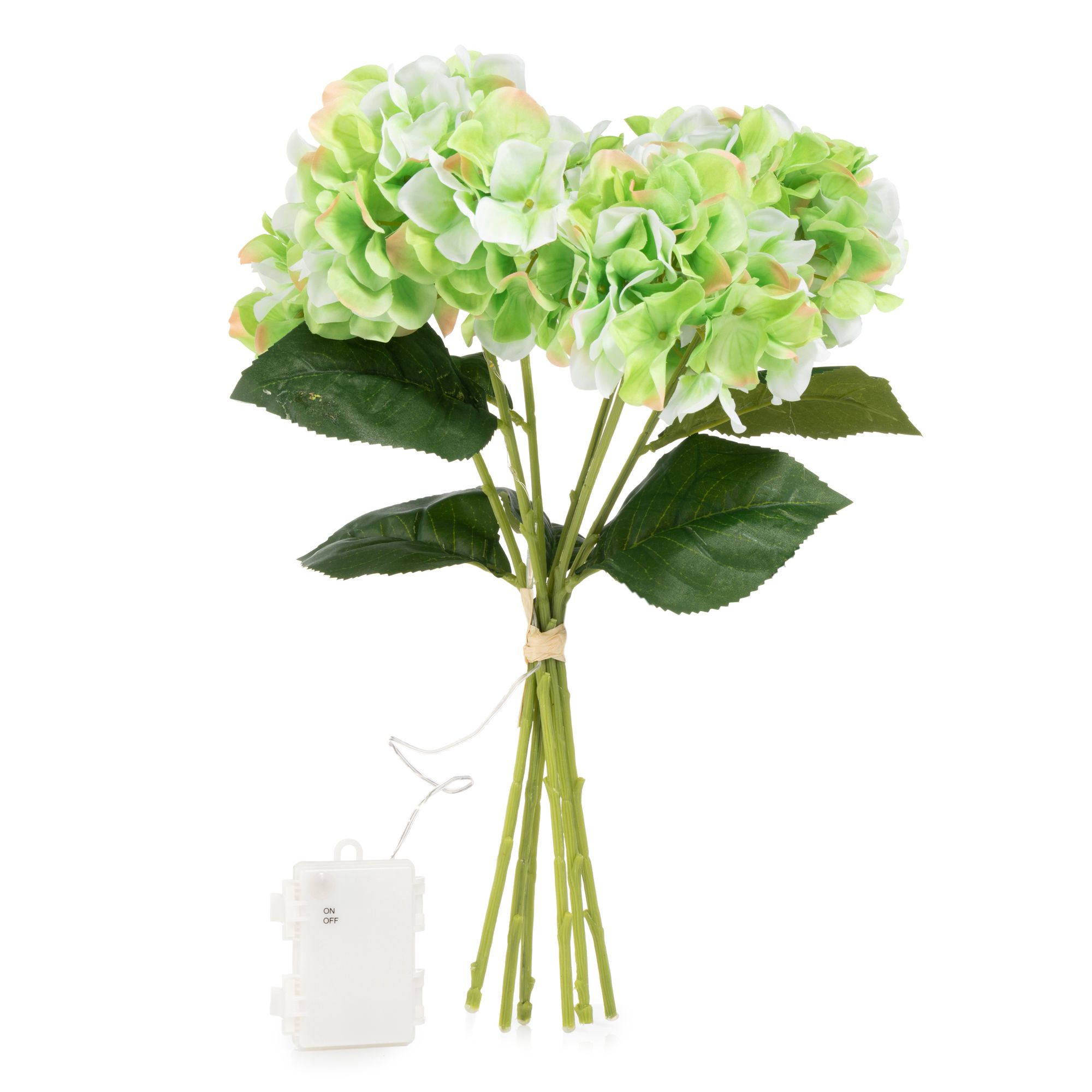 B-Ware LUMIDA Flora künstl. Hortensien naturgetreue Optik inkl. Lichterkette
