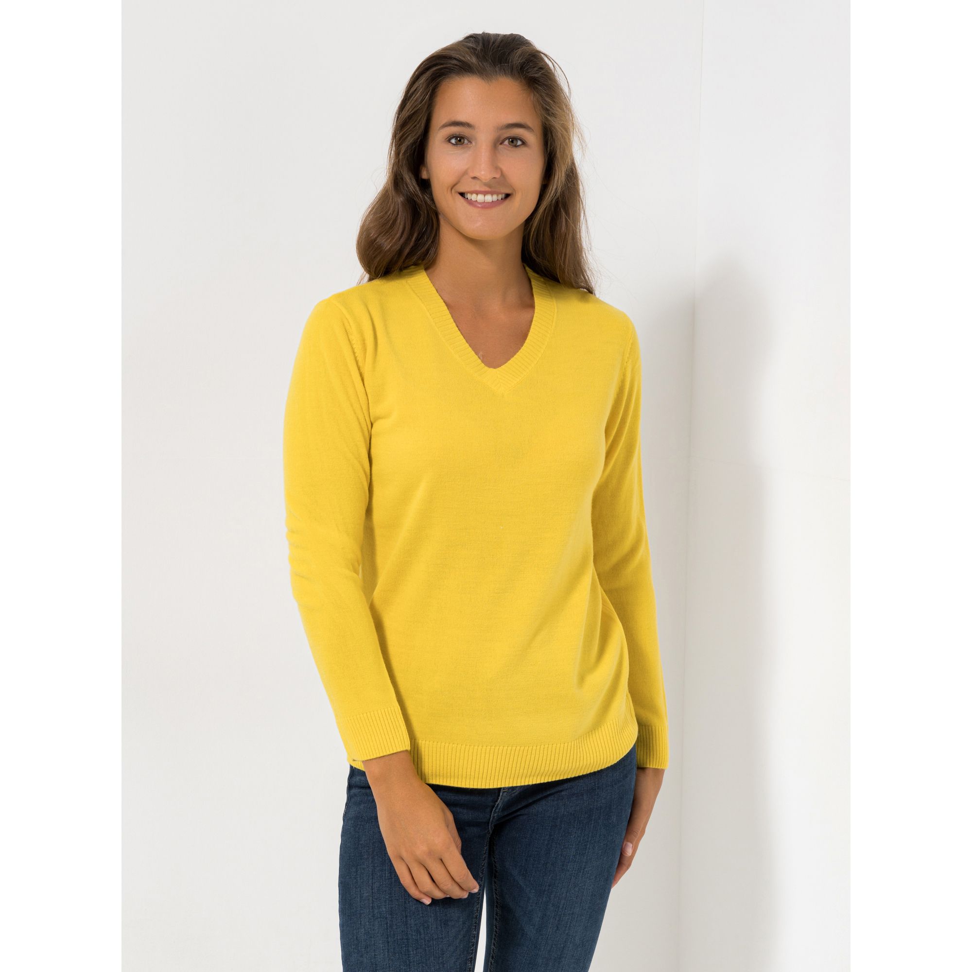 B-Ware CASHMASOFT Pullover, 1/1-Arm V-Ausschnitt Cashmeregriff