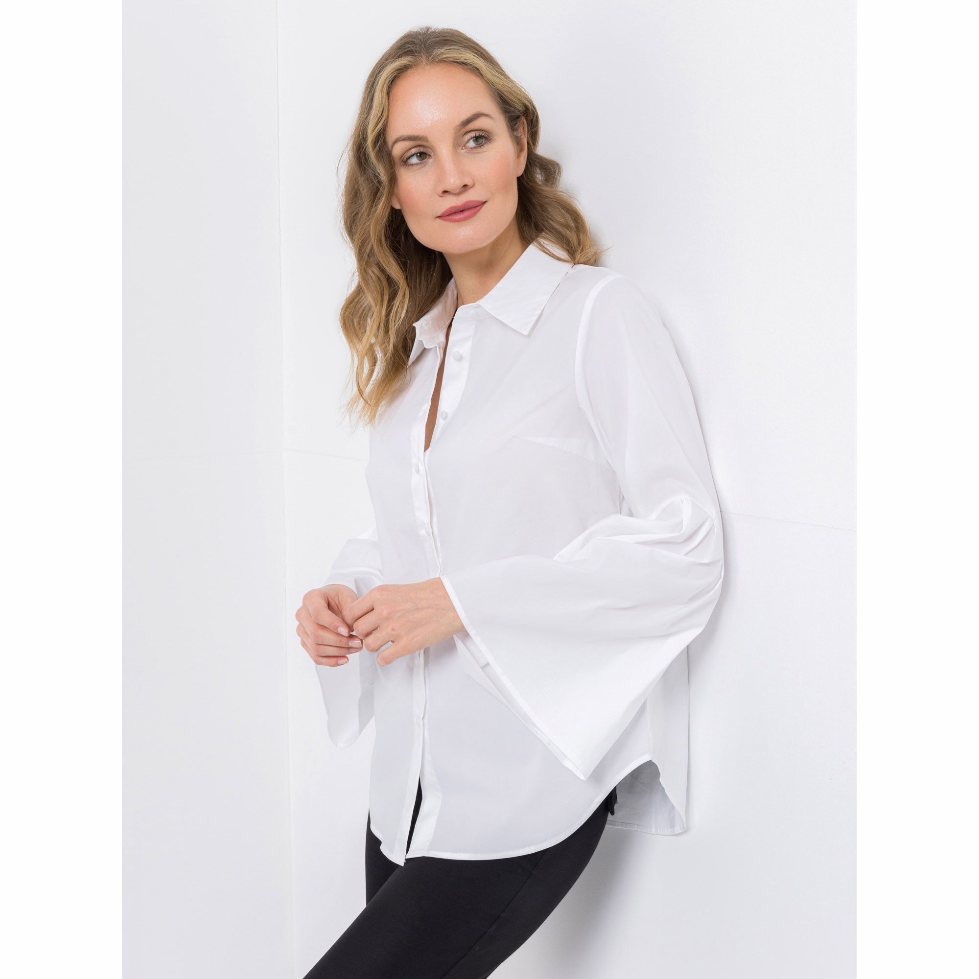 B-Ware KILIAN KERNER SENSES Bluse, Langarm Trompetenärmel gerundeter Saum