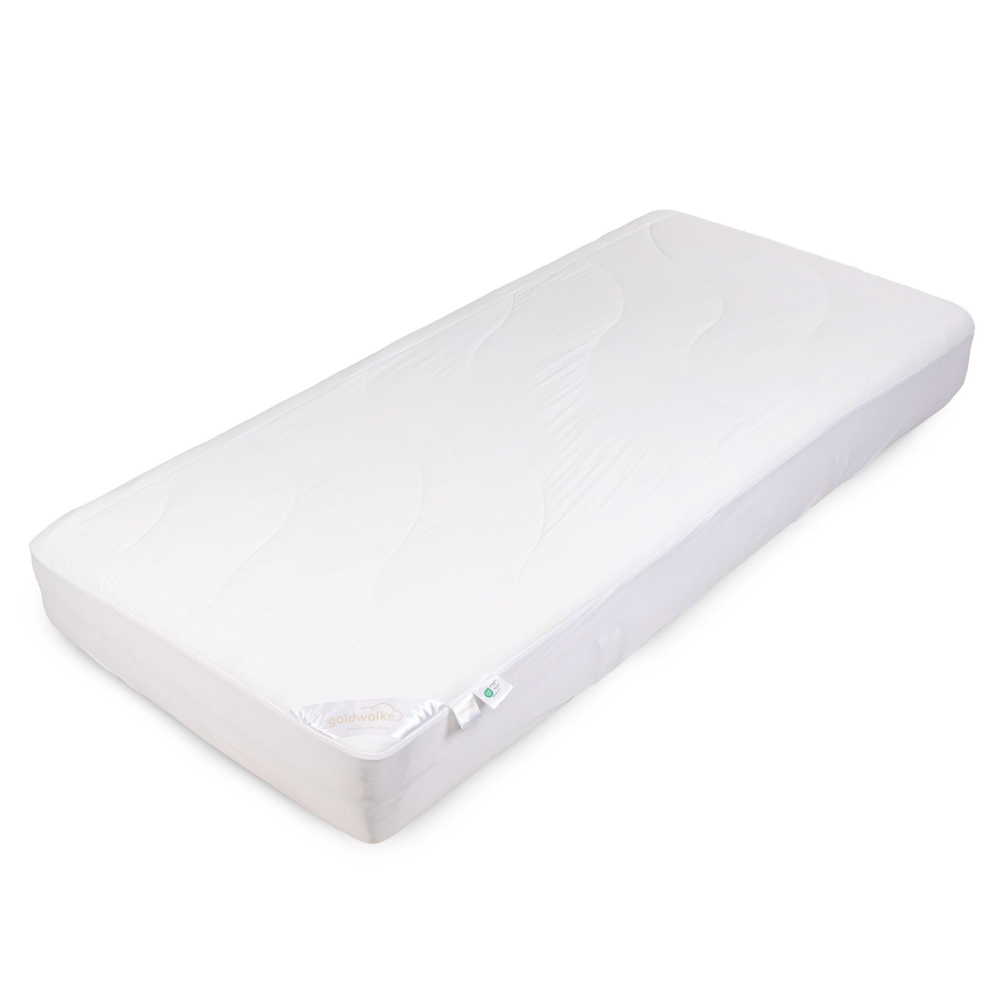 B-Ware GOLDWOLKE uni Unterbett Spannumrandung eine Seite kühlend