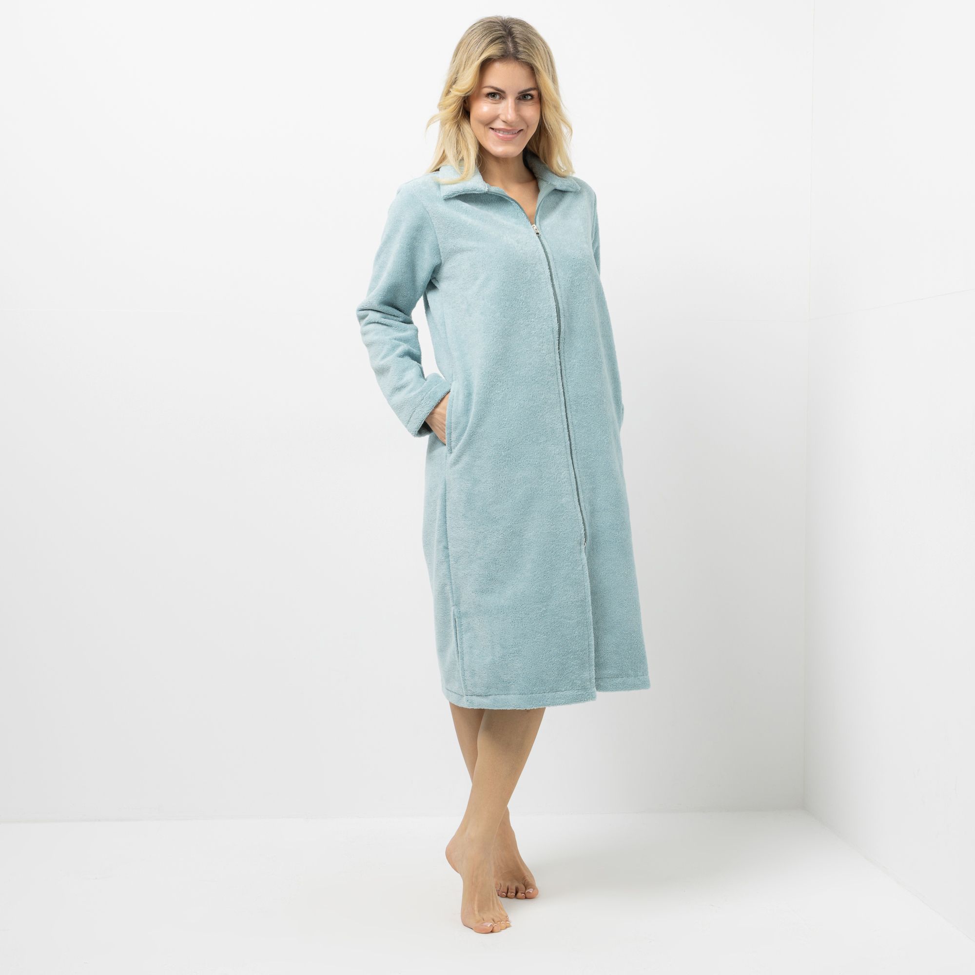 B-Ware MONT CHALET Damen-Wellnesskleid uni, DuoTouch Innenseite trocknend