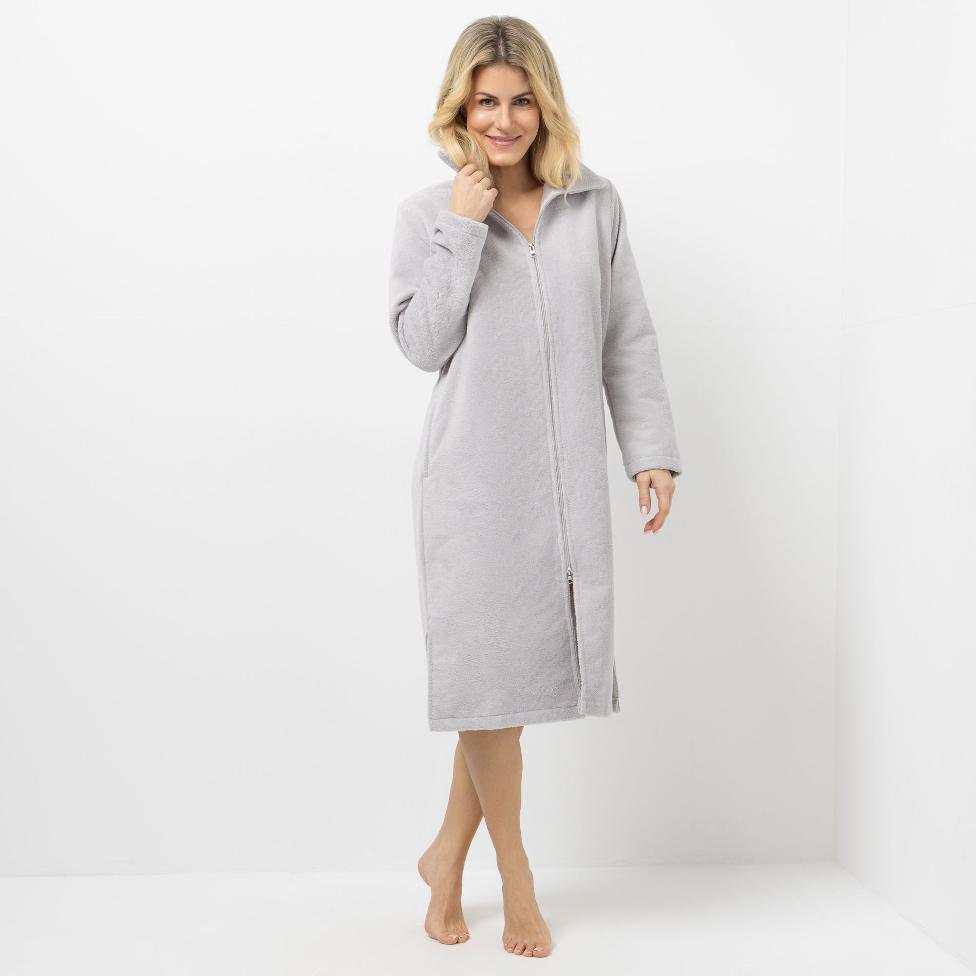 B-Ware MONT CHALET Damen-Wellnesskleid uni, DuoTouch Innenseite trocknend