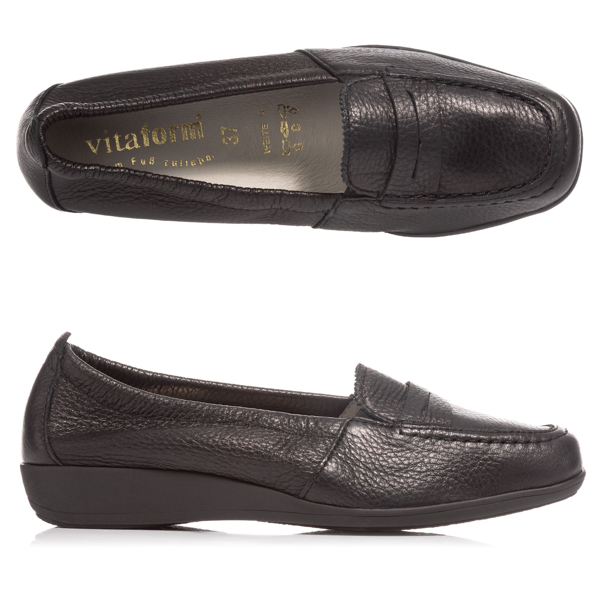 B-Ware VITAFORM Damen-Mokassin Hirschleder Shock-Absorber