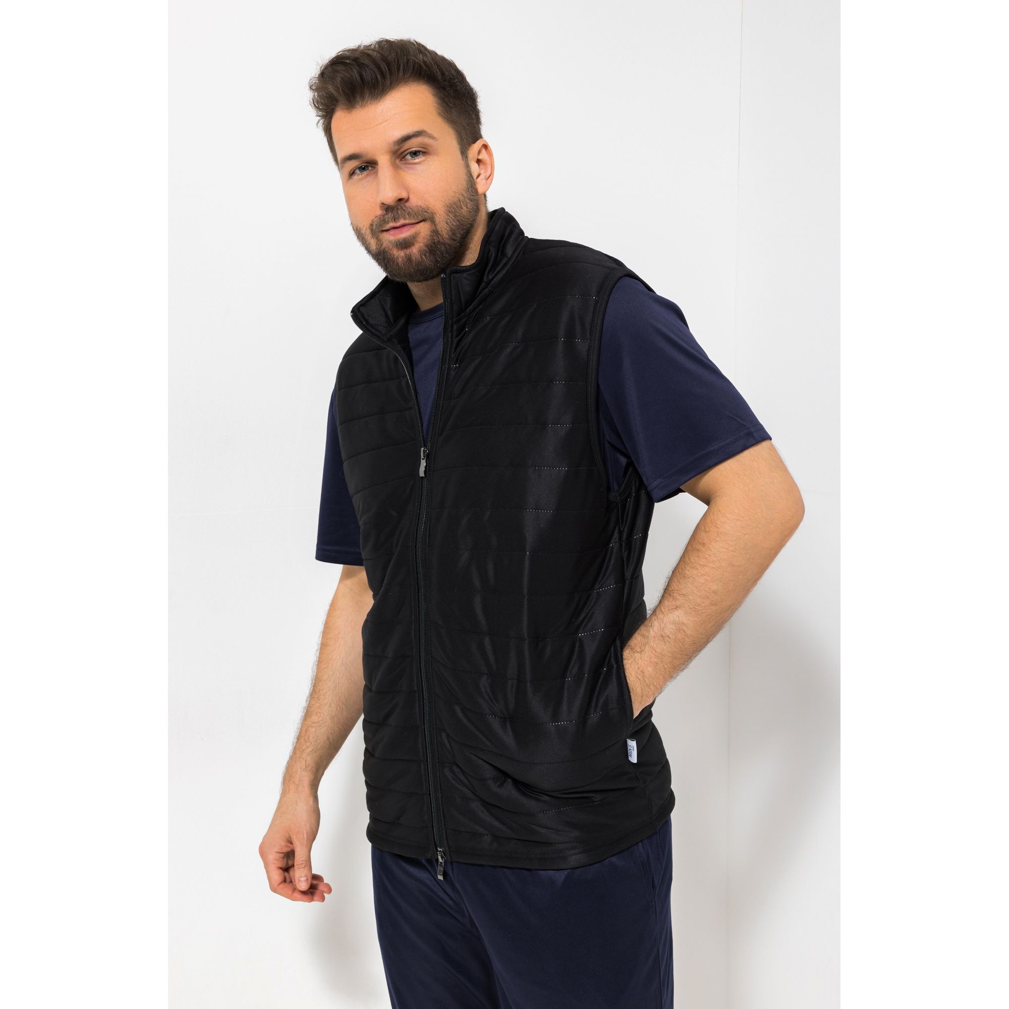 B-Ware MEN'S TOUCH Weste Stehkragen 2-Wege-Reißverschluss