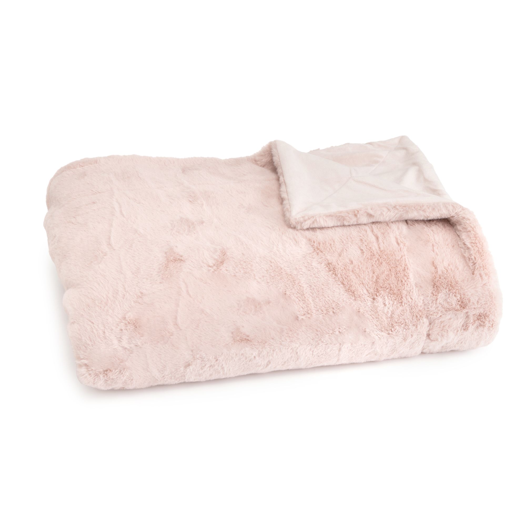 B-Ware MONT CHALET Plaid uni Lammfellimitat Mikrofaser-Rückseite