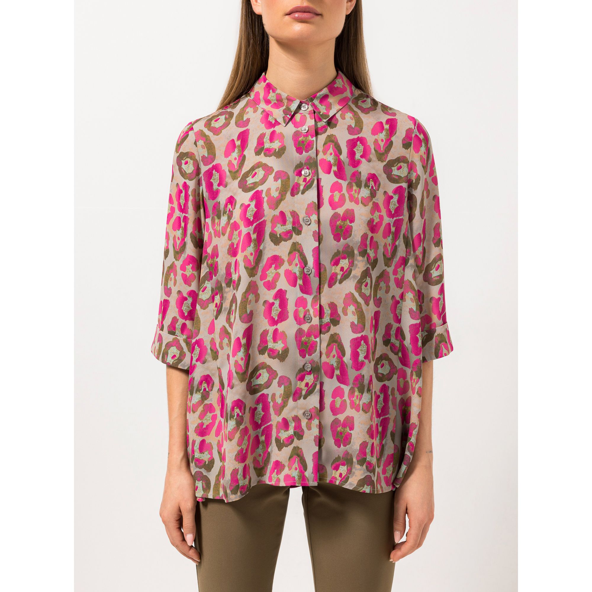 B-Ware STEFFEN SCHRAUT Bluse Capri 3/4-Arm Hemdkragen durchgeknöpft