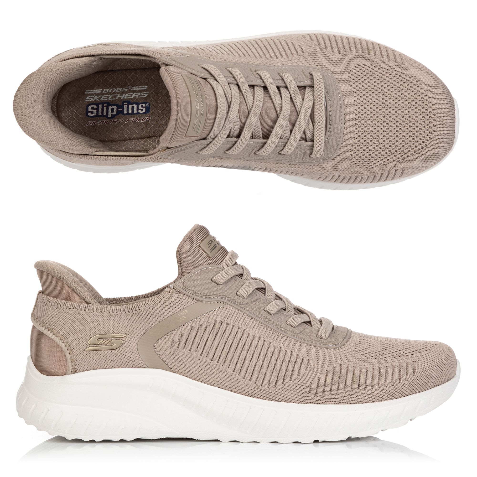 B-Ware SKECHERS Damen-Slipper Bobs Squad Chaos Strick