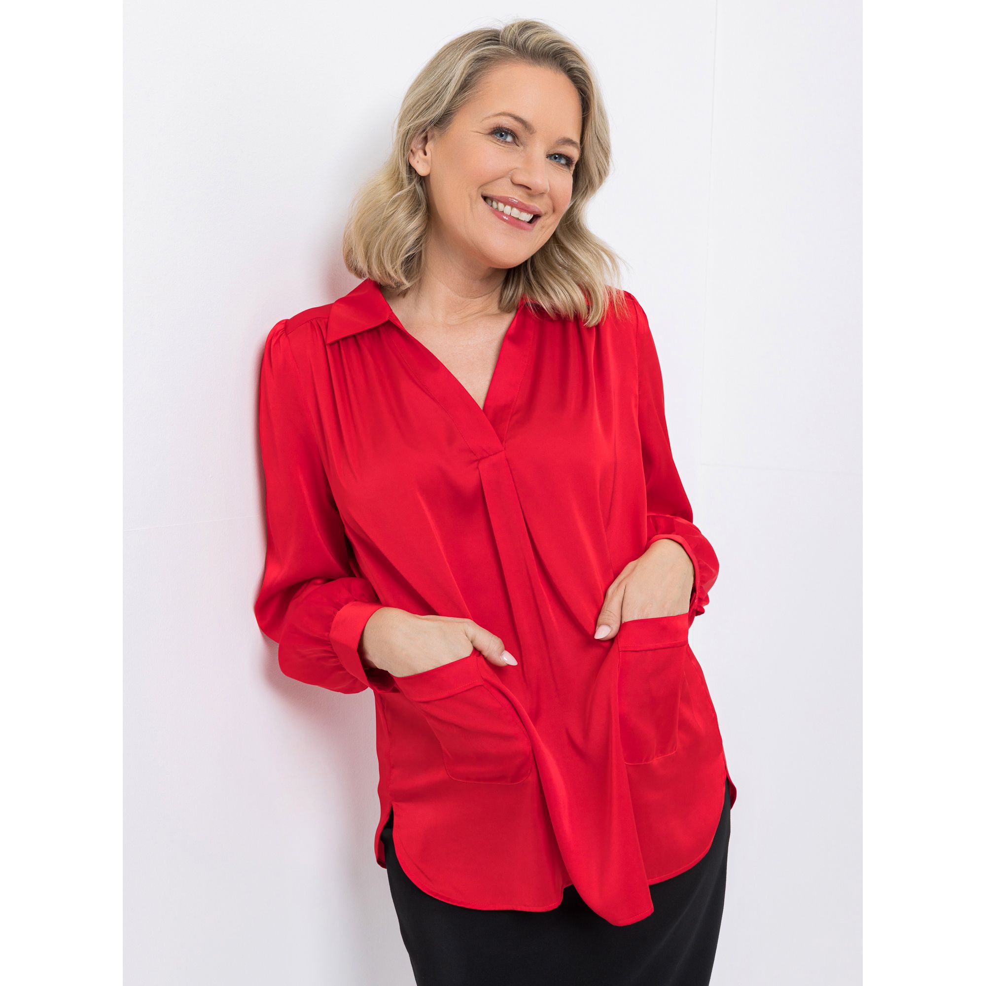 B-Ware KILIAN KERNER SENSES Bluse, Langarm Manschette aufgesetzte Taschen