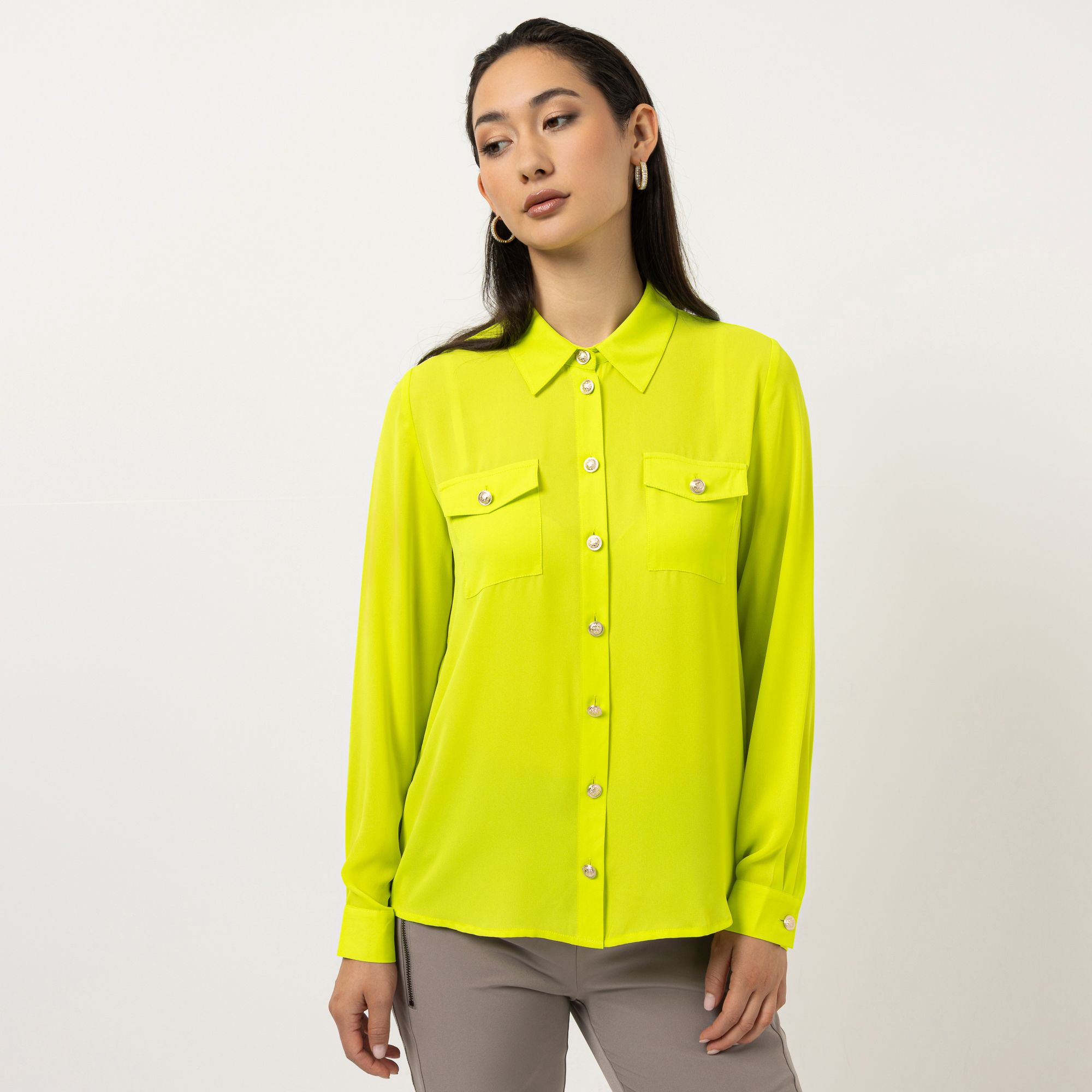 B-Ware STEFFEN SCHRAUT Bluse Zierpattentaschen Schmuckknöpfe