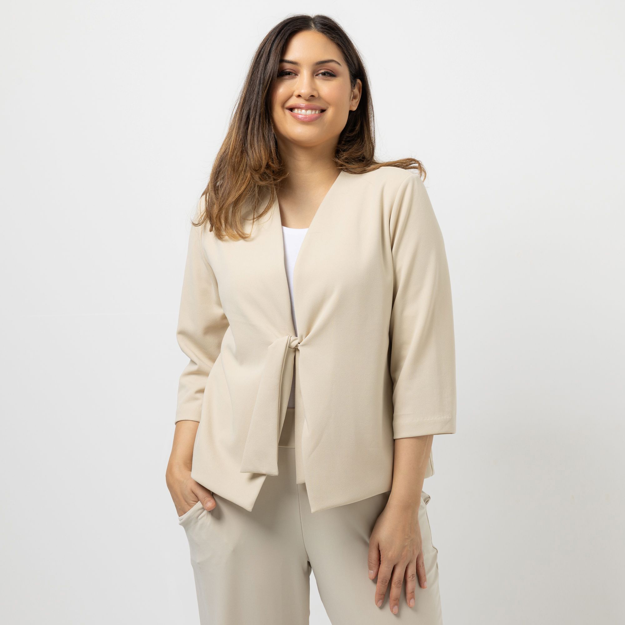 B-Ware KIM & CO. Jacke, 3/4-Arm Ponti Crepe Jersey Bindeband
