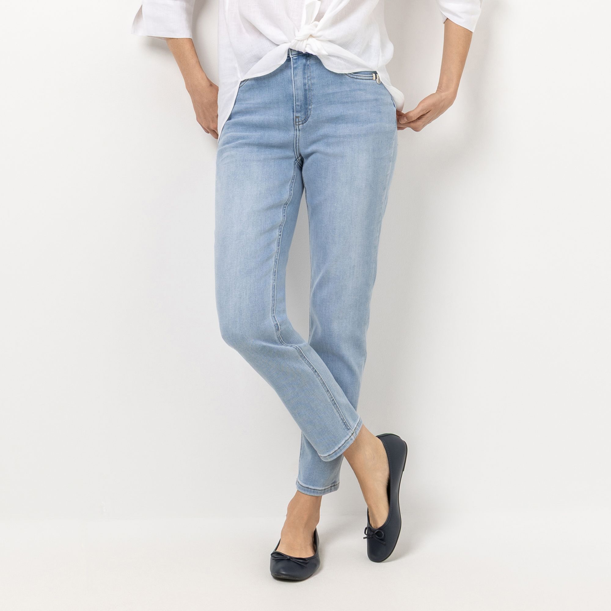 B-Ware STRANDFEIN Jeans, knöchellang 5-Pocket-Style elastisches Material