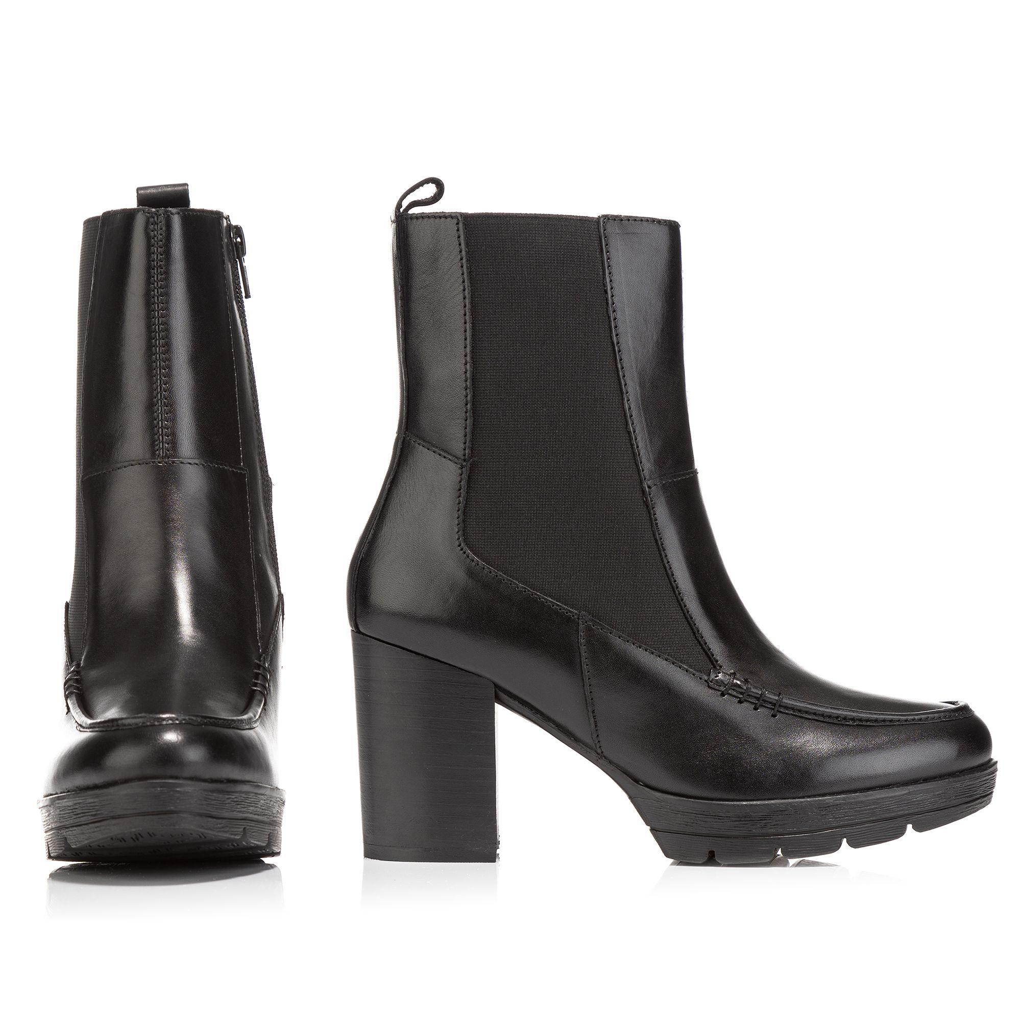 B-Ware VIA MILANO Damen-Stiefelette echt Leder Reißverschluss