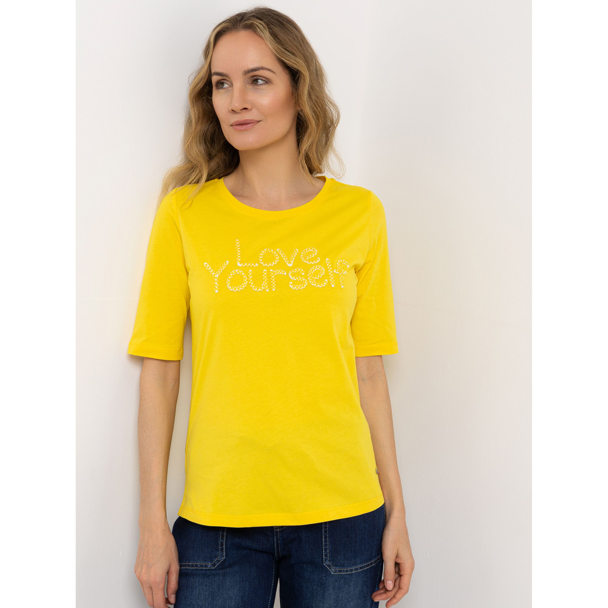 B-Ware STRANDFEIN Shirt, 1/2-Arm Rundhalsausschnitt Stickerei mit Kordel