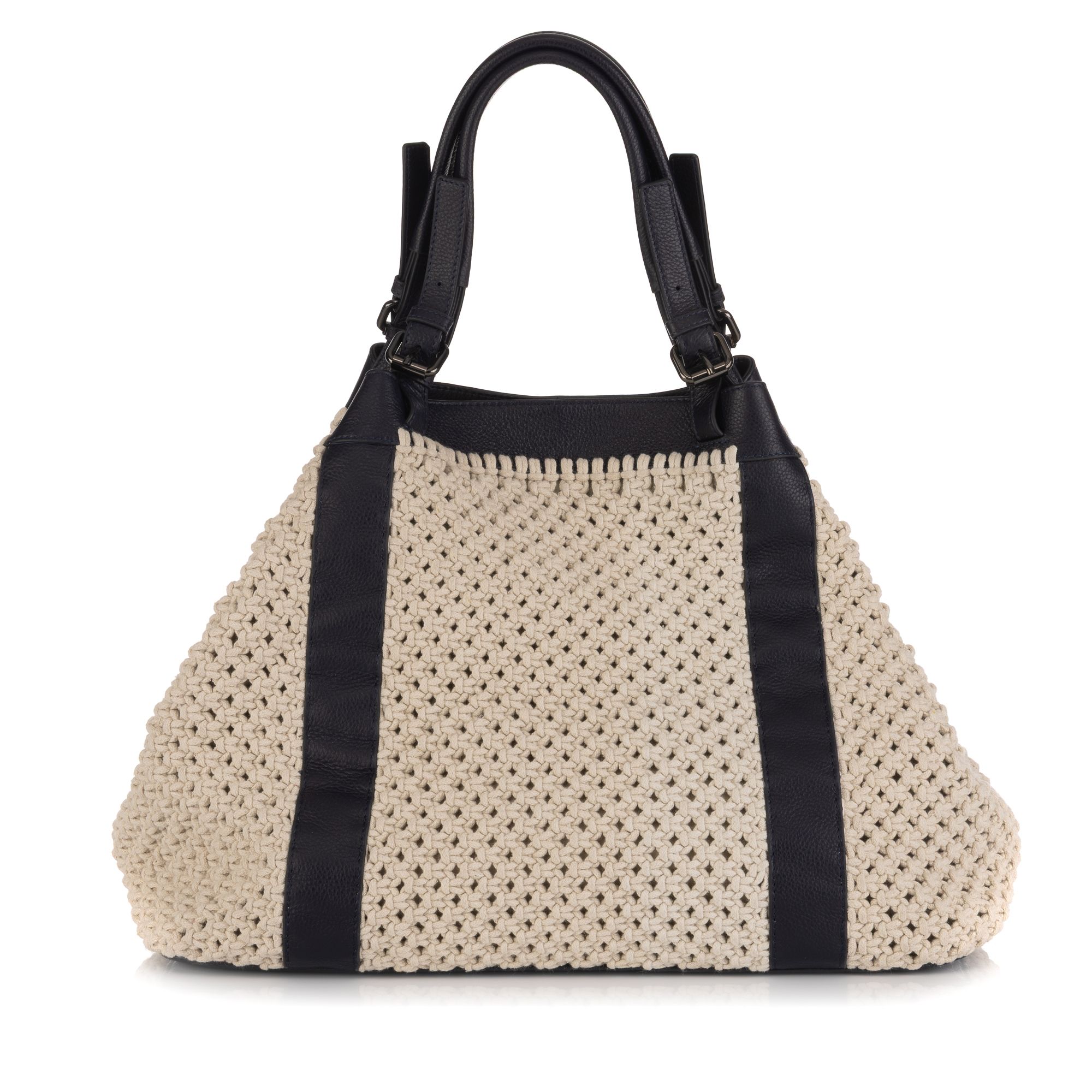 B-Ware DAWID by Dawid Tomaszewski Häkel-Shopper Leder-Details