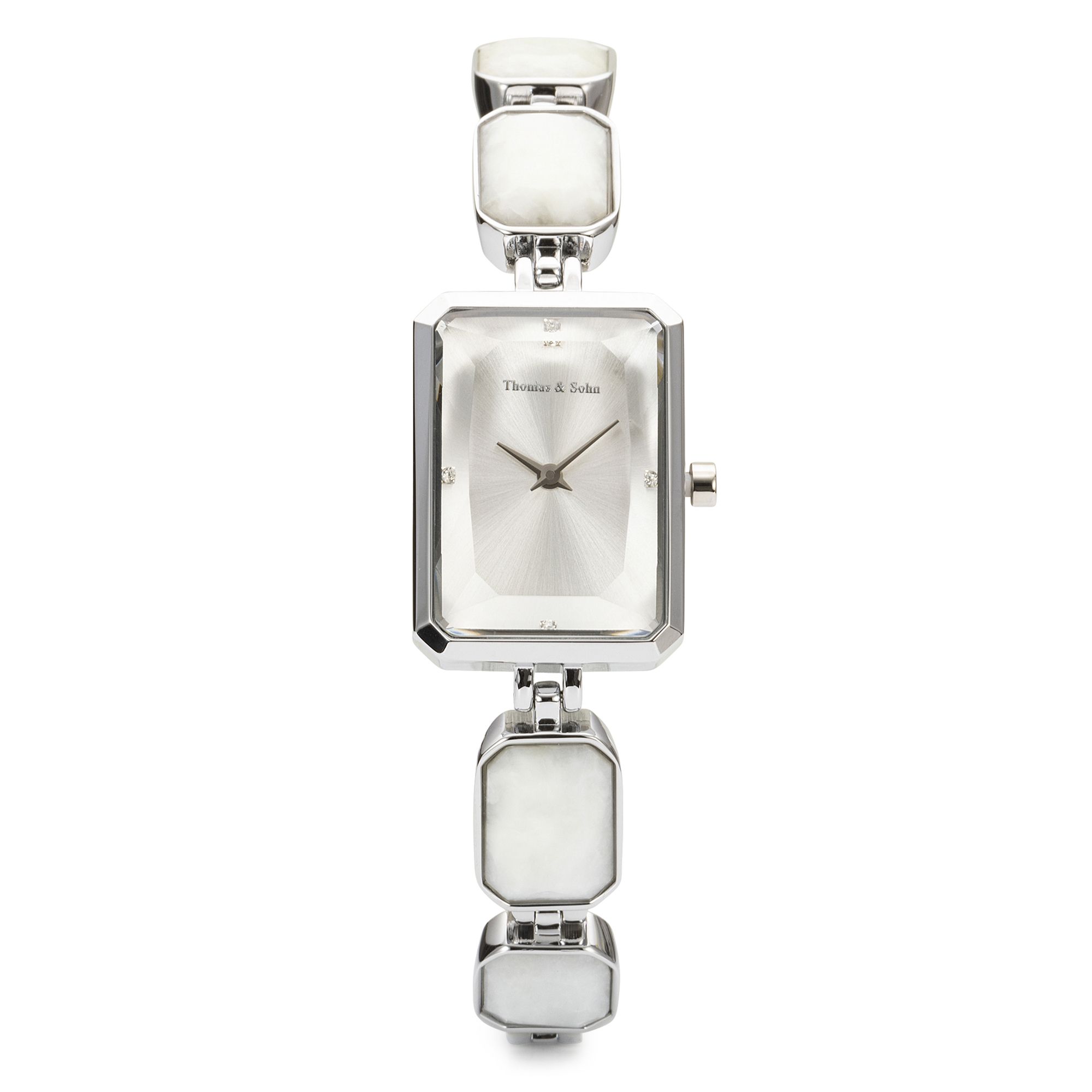 B-Ware THOMAS & SOHN Edelsteine min15,50ct Damenuhr Quarzwerk