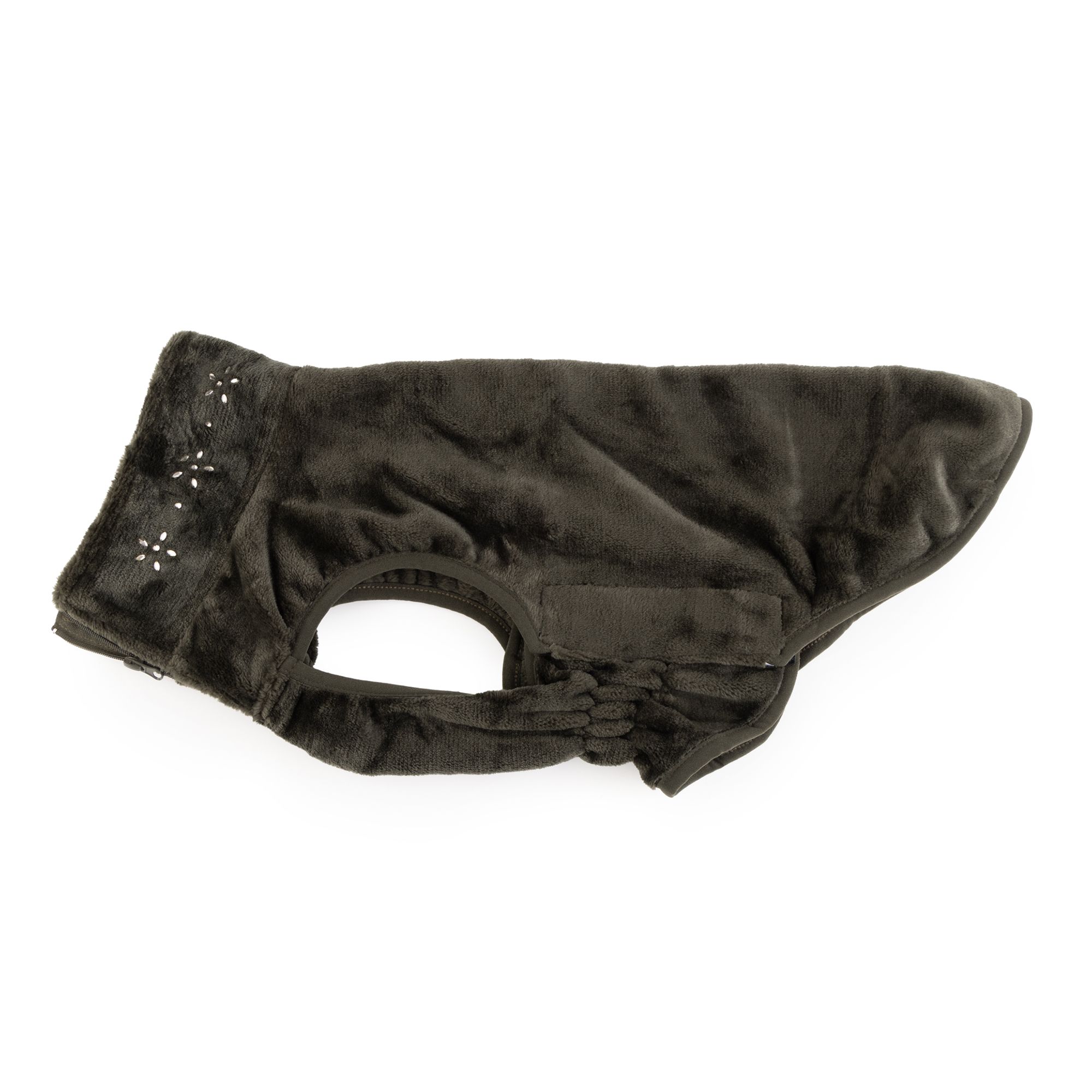 B-Ware MONT CHALET Hunde-Pullover Straßsteine am Kragen Klettverschlüsse