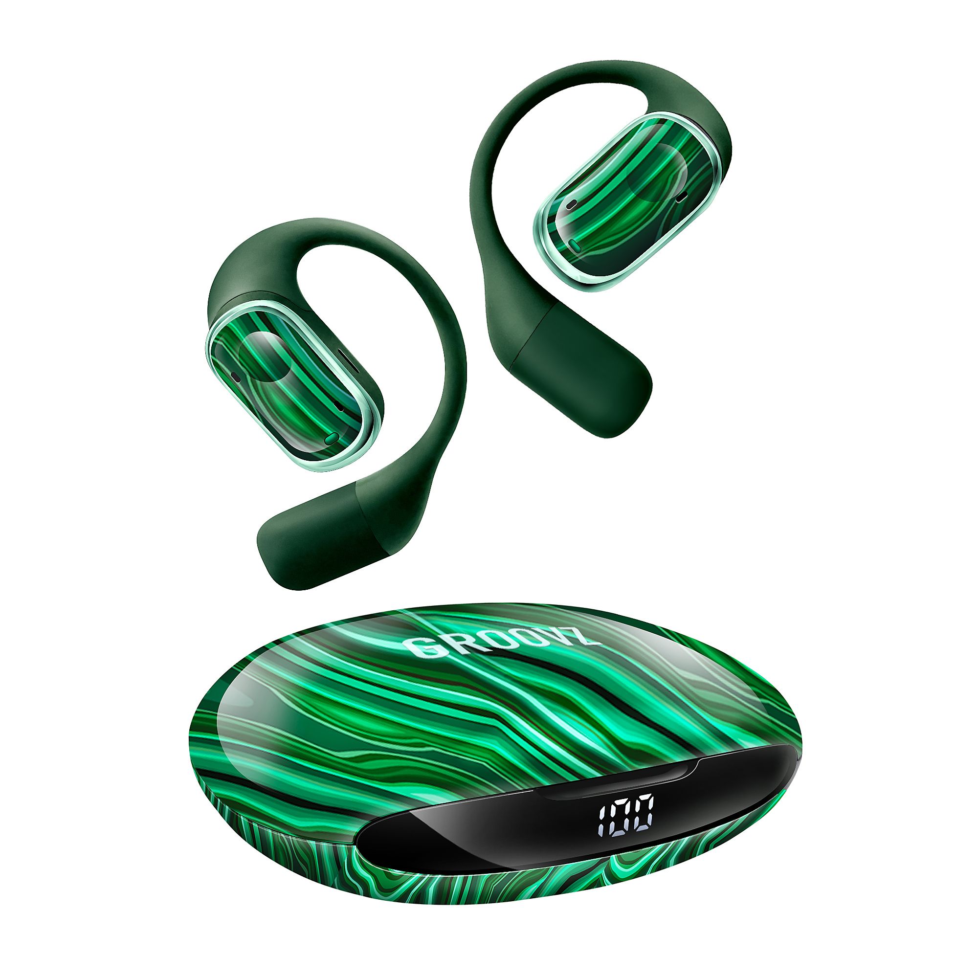 B-Ware GROOVZ Open Ear Kopfhörer kabellos, ergonomisch Geräuschunterdrückung
