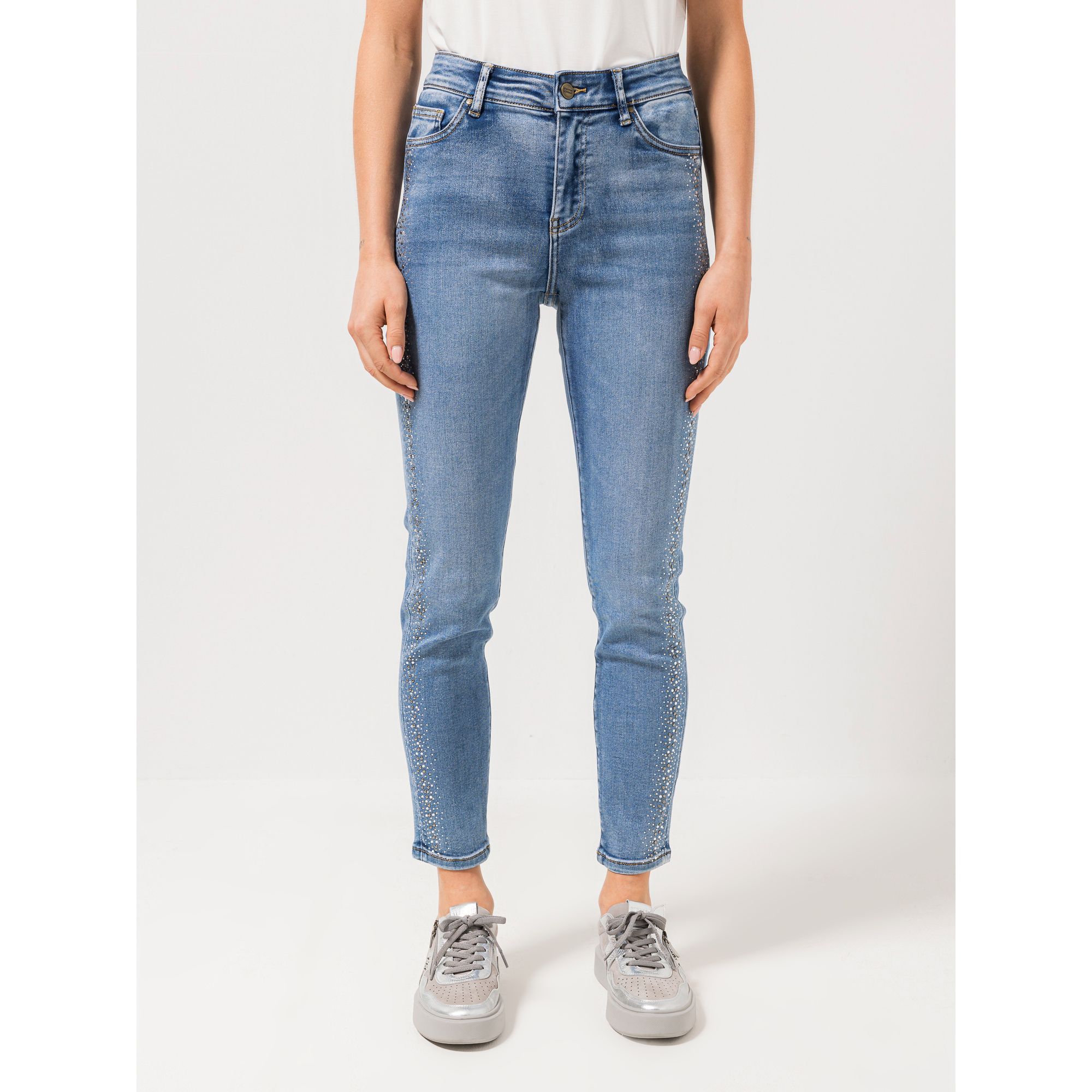 B-Ware STEFFEN SCHRAUT Hose seitlicher Strass knöchellang