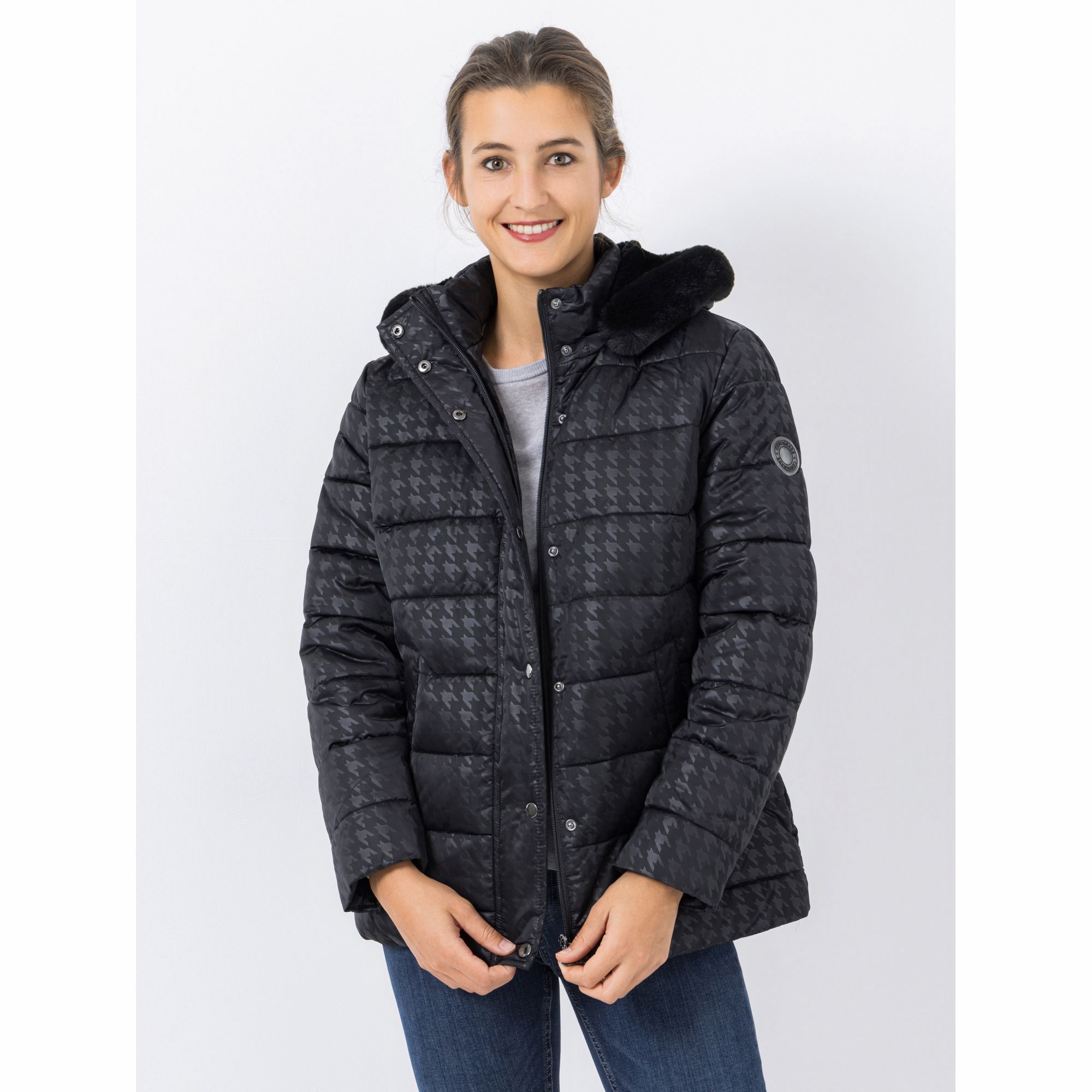 B-Ware CENTIGRADE Steppjacke abnehmbare Kapuze mit Webpelz