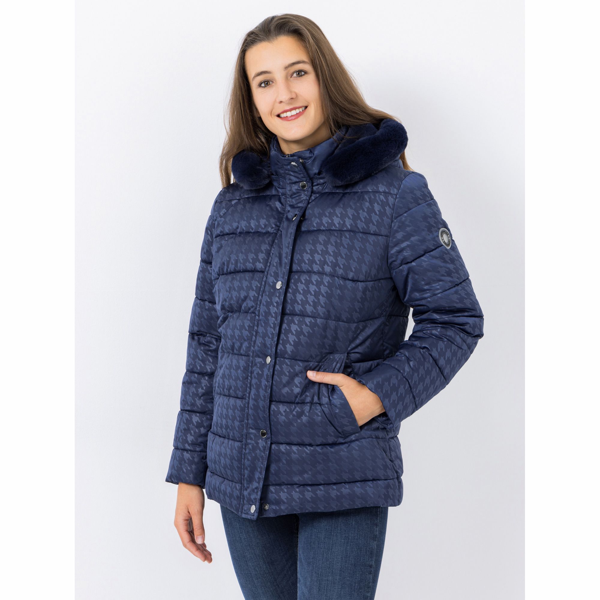 B-Ware CENTIGRADE Steppjacke abnehmbare Kapuze mit Webpelz