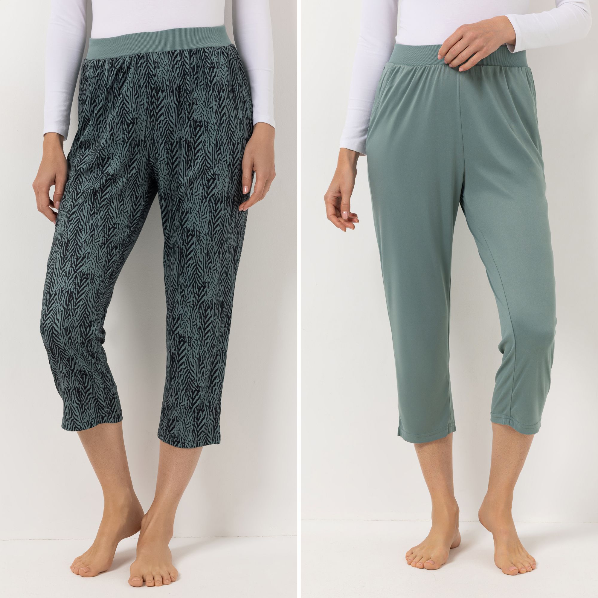 B-Ware JERYMOOD HOMEWEAR 2 Loungehosen Mikrofaser 7/8-Länge