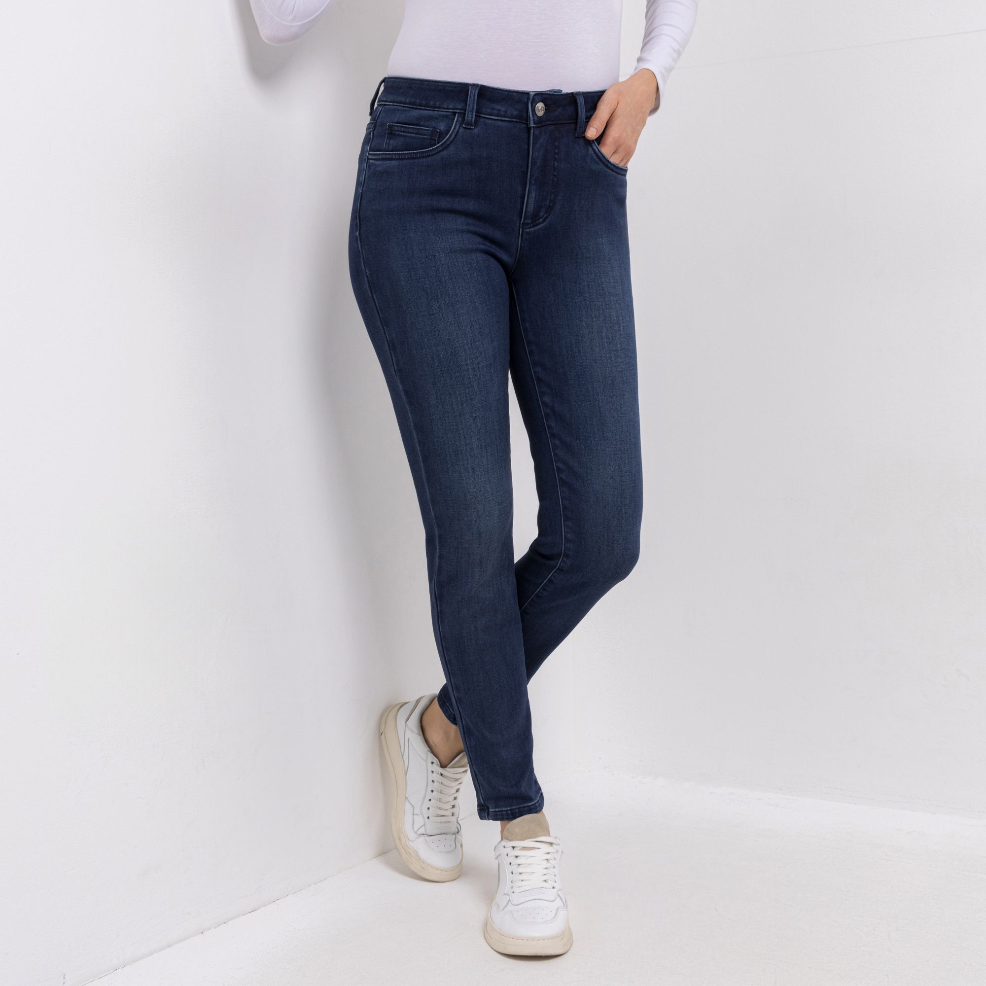 B-Ware VIA MILANO Thermo-Jeans 5-Pocket-Style 1/1-Länge