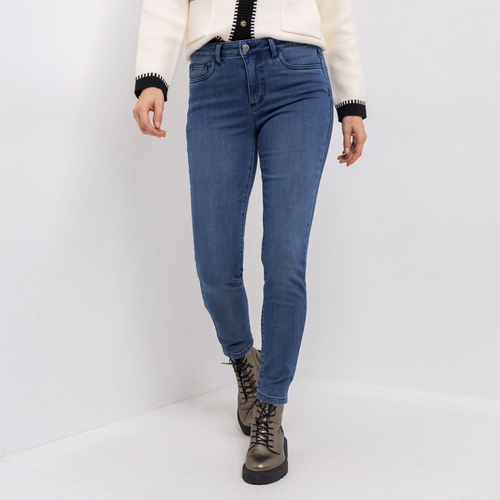 B-Ware VIA MILANO Thermo-Jeans 5-Pocket-Style 1/1-Länge