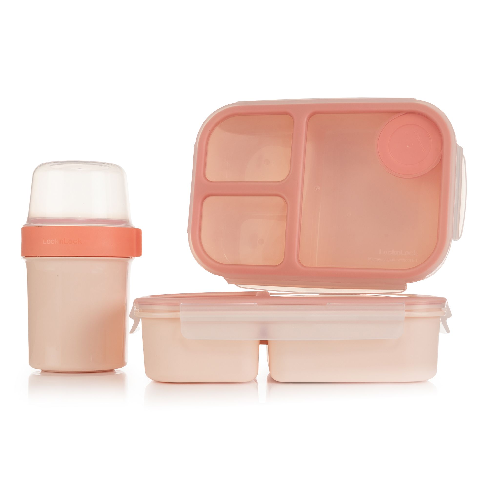 B-Ware LocknLock 2 Lunch-Boxen, 1x980ml und 1x1,5L und 1 Joghurt-to-Go