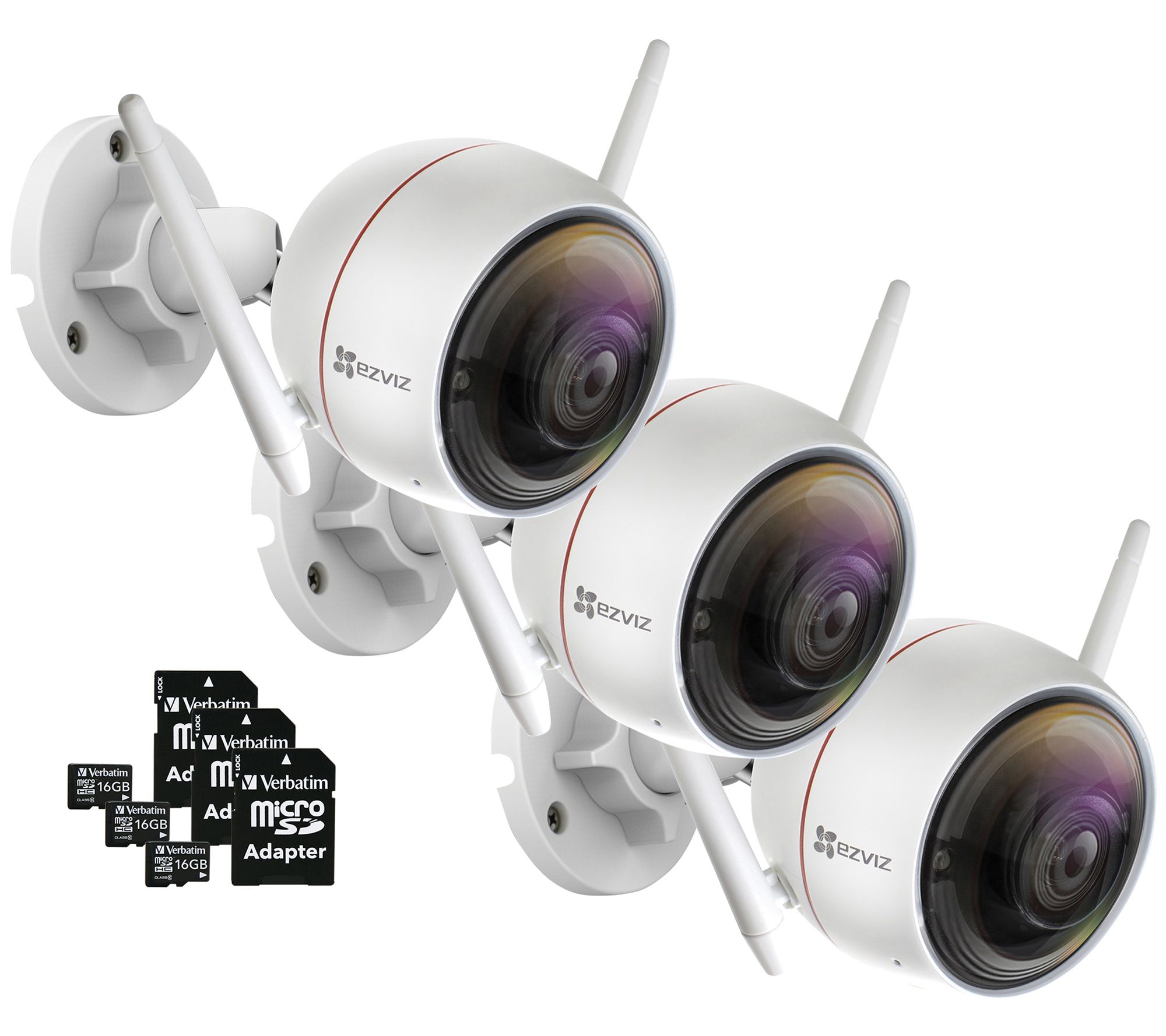 EZVIZ ezGuard 1080p Security Camera & 16GB microSDHC, Set of