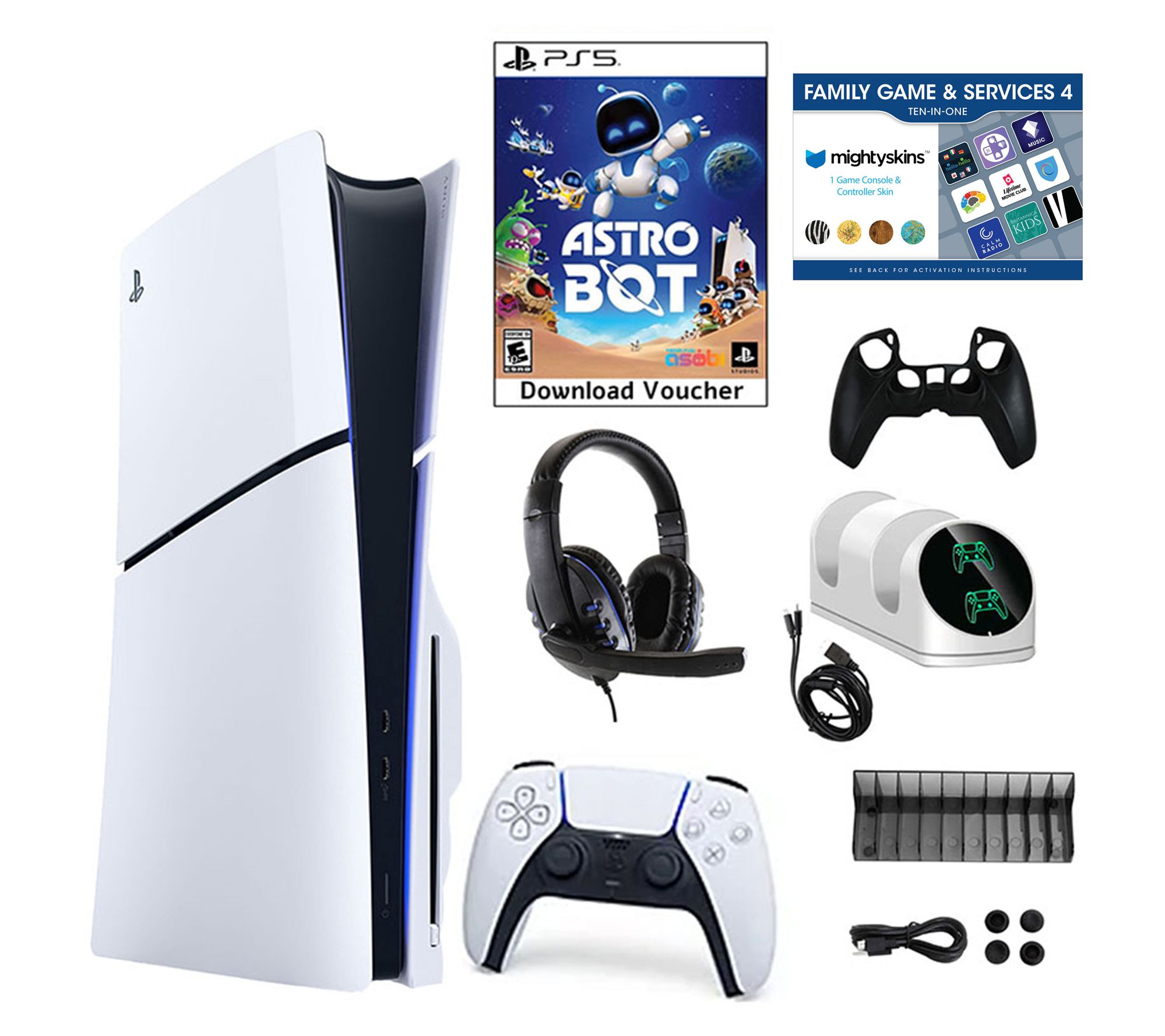 PS5 Slim Astro Bot Console with Accessories Kit& Voucher