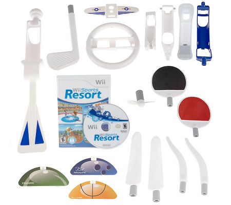 Wii Sports Resort with Deluxe 20-in-1 Accessory Pack - QVC.com