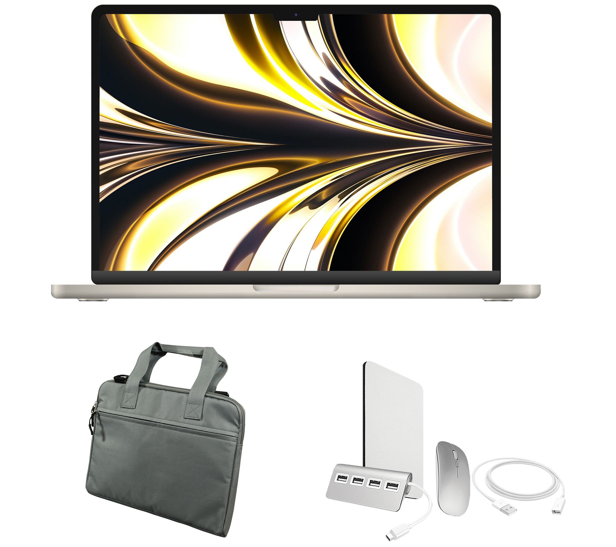 Apple Refurbished 2022 Macbook Air 13" M2 256GB Bundle