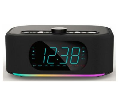 Emerson SmartSet Dual Alarm Clock BT Speaker Wireless Charger