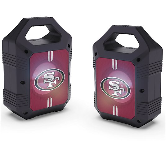 NFL Prime Brand Set of 2 Bluetooth Wireless Speakers