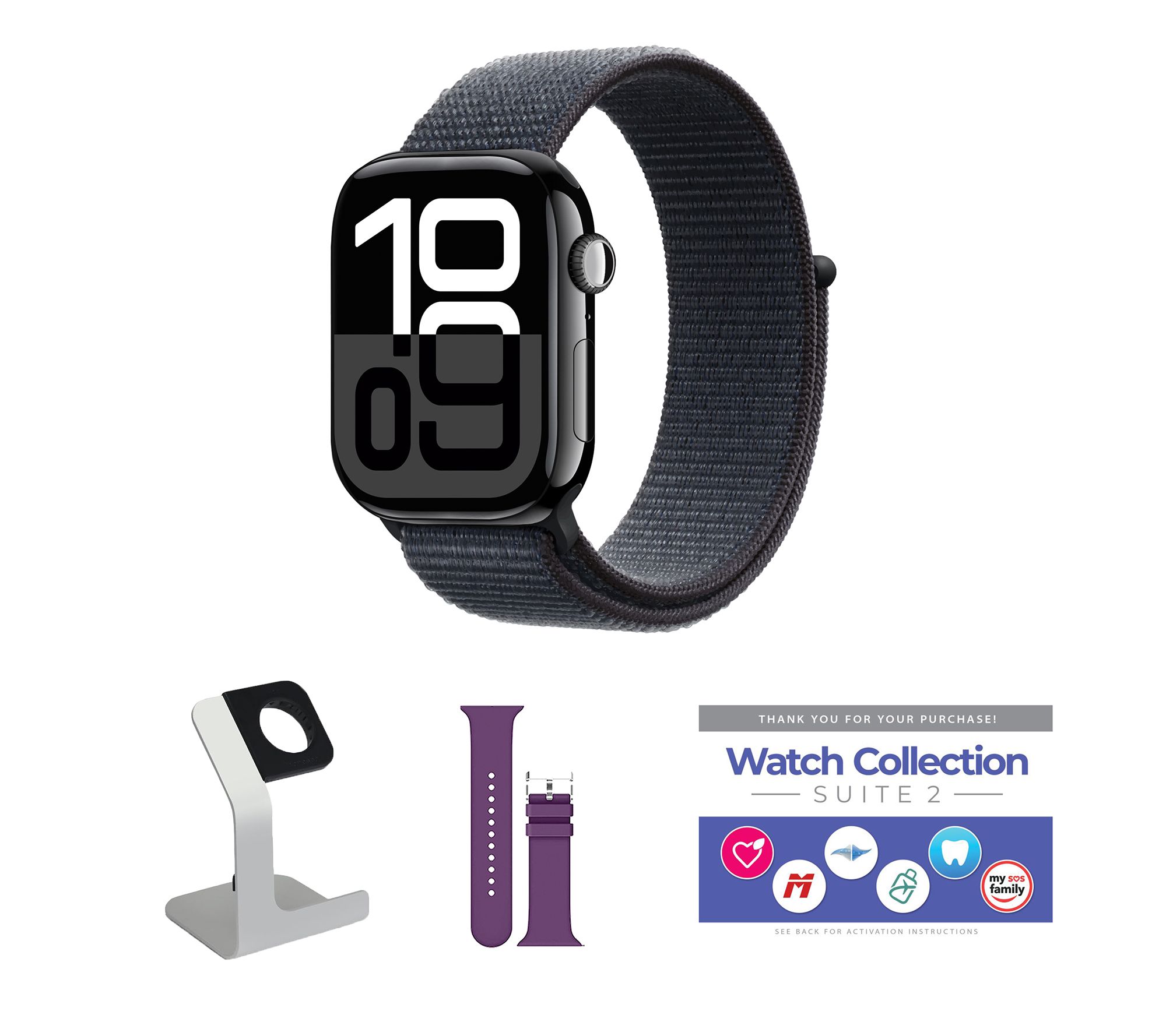 Apple Watch Ser ies 10 GPS 46mm Sport Loop Bun dle