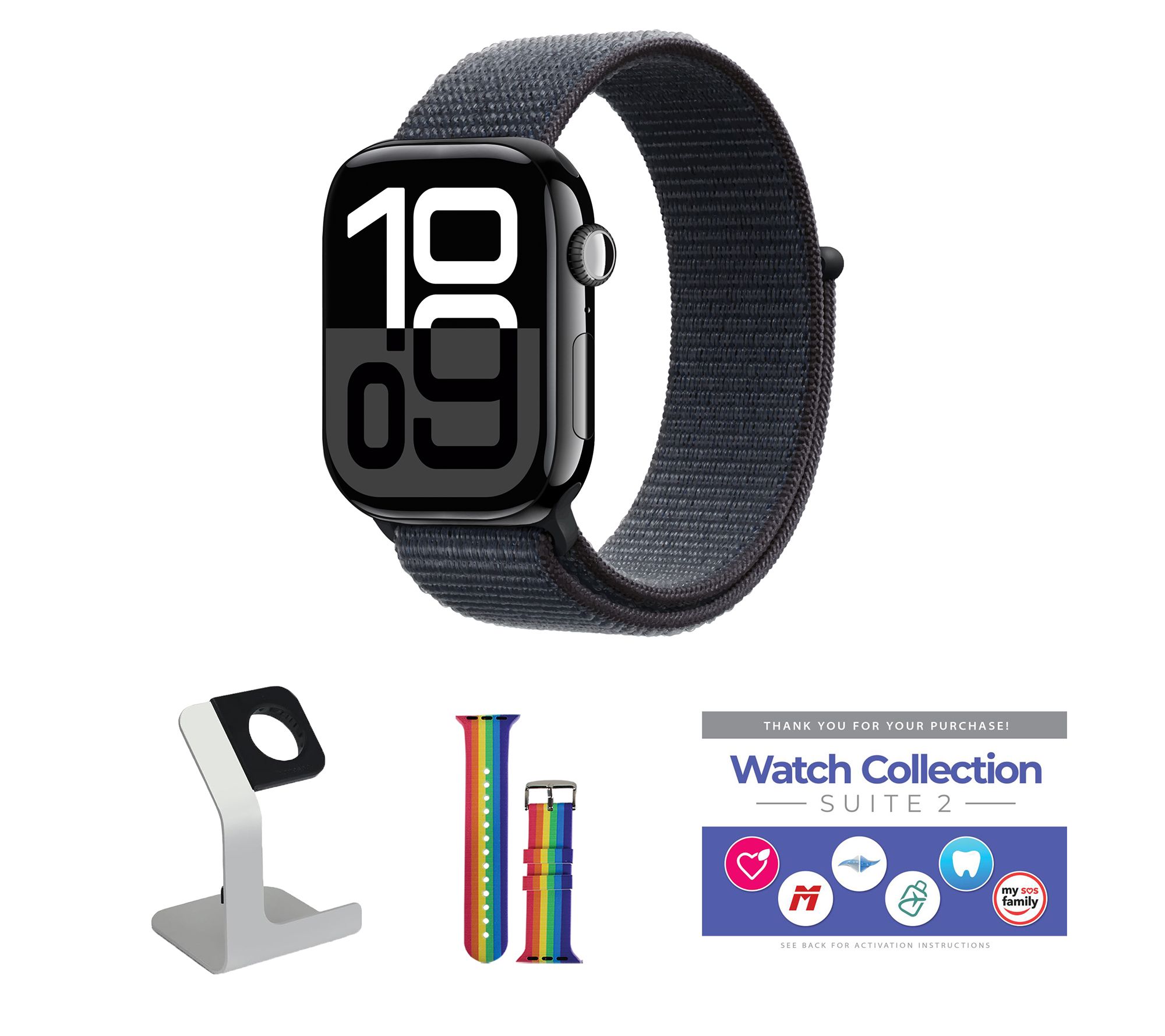 Apple Watch Ser ies 10 GPS 46mm Sport Loop Bun dle